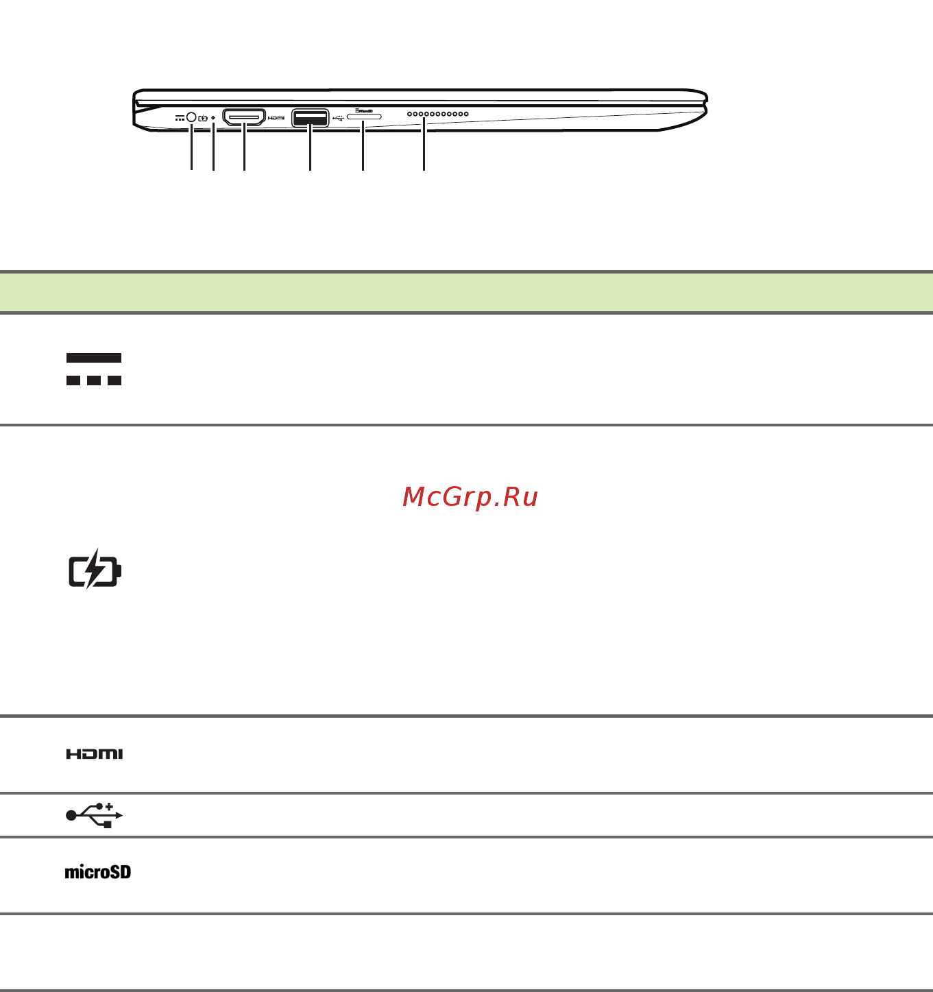 Acer Spin 1 SP111-32N NX.GRMER.001 [12/83] Вид слева