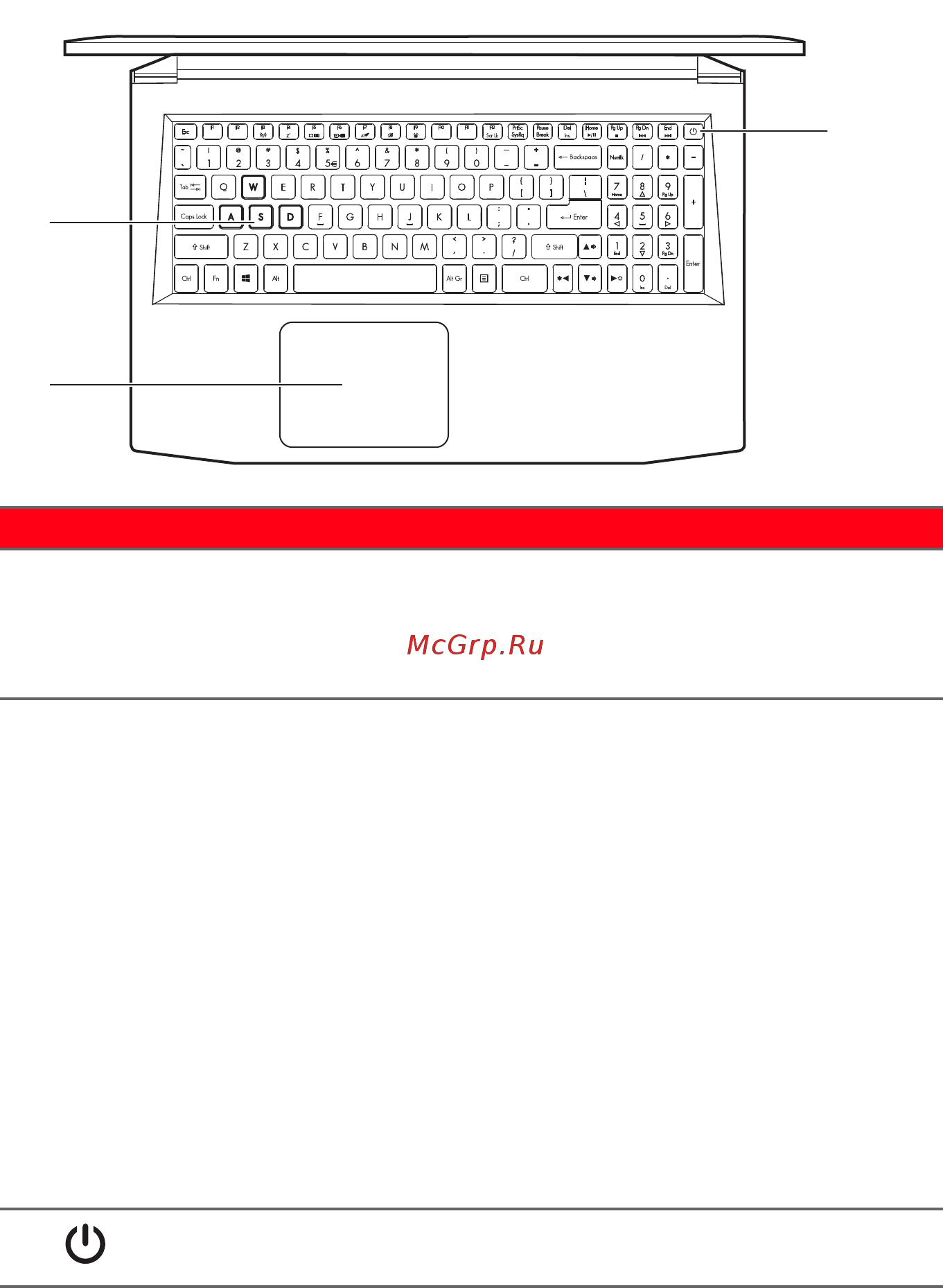 Acer G3-572-75Z5 NH.Q2CER.007 [11/97] Вид клавиатуры