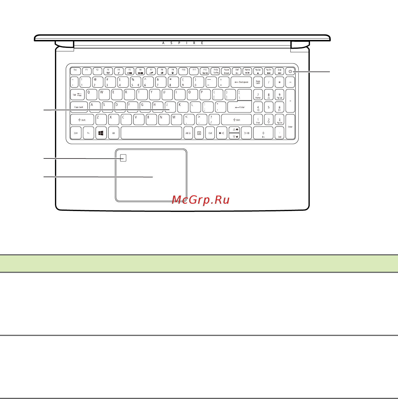 Acer A717-71G-50CV NX.GPFER.004 [11/92] Вид клавиатуры