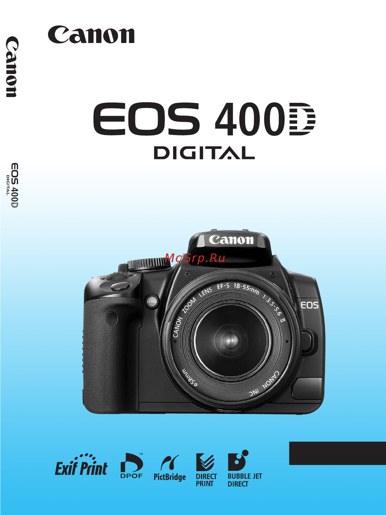 Canon EOS 400D Body Инструкция по эксплуатации онлайн