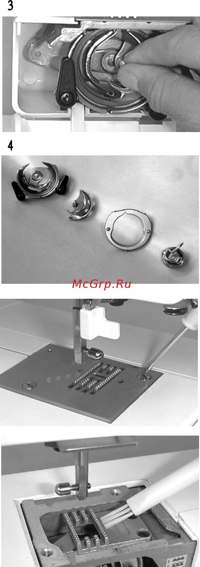 Elna 520 [62/66] Чистка тканенаправителей