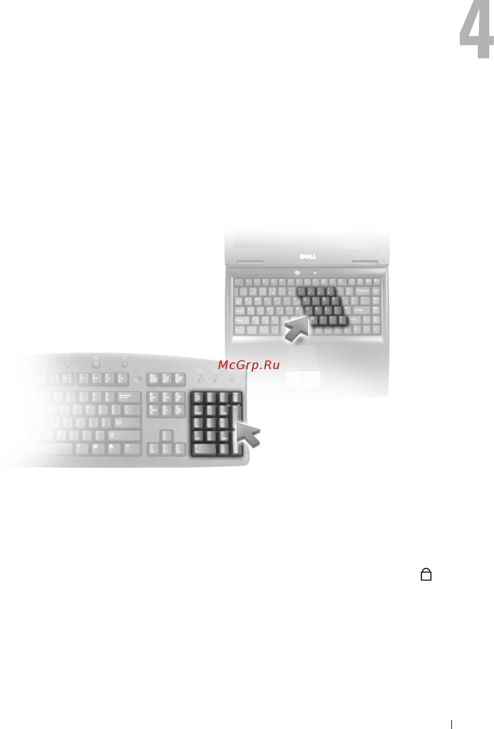 Dell Insp 1501 TL56V [35/172] Использование клавиатуры и сенсорной панели