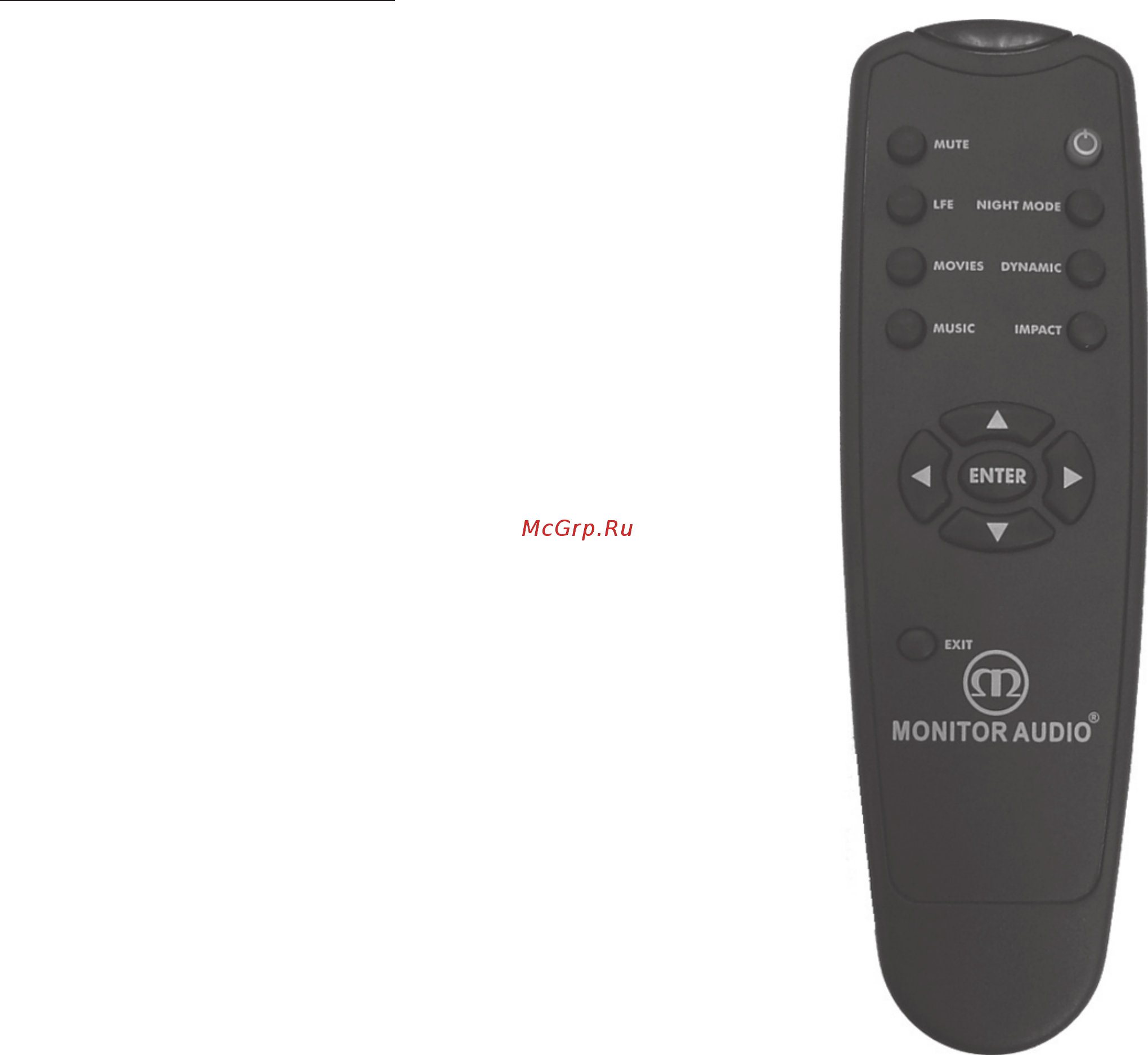 Monitor Audio Gold GSW 12 C [10/18] Пульт дистанционного управления