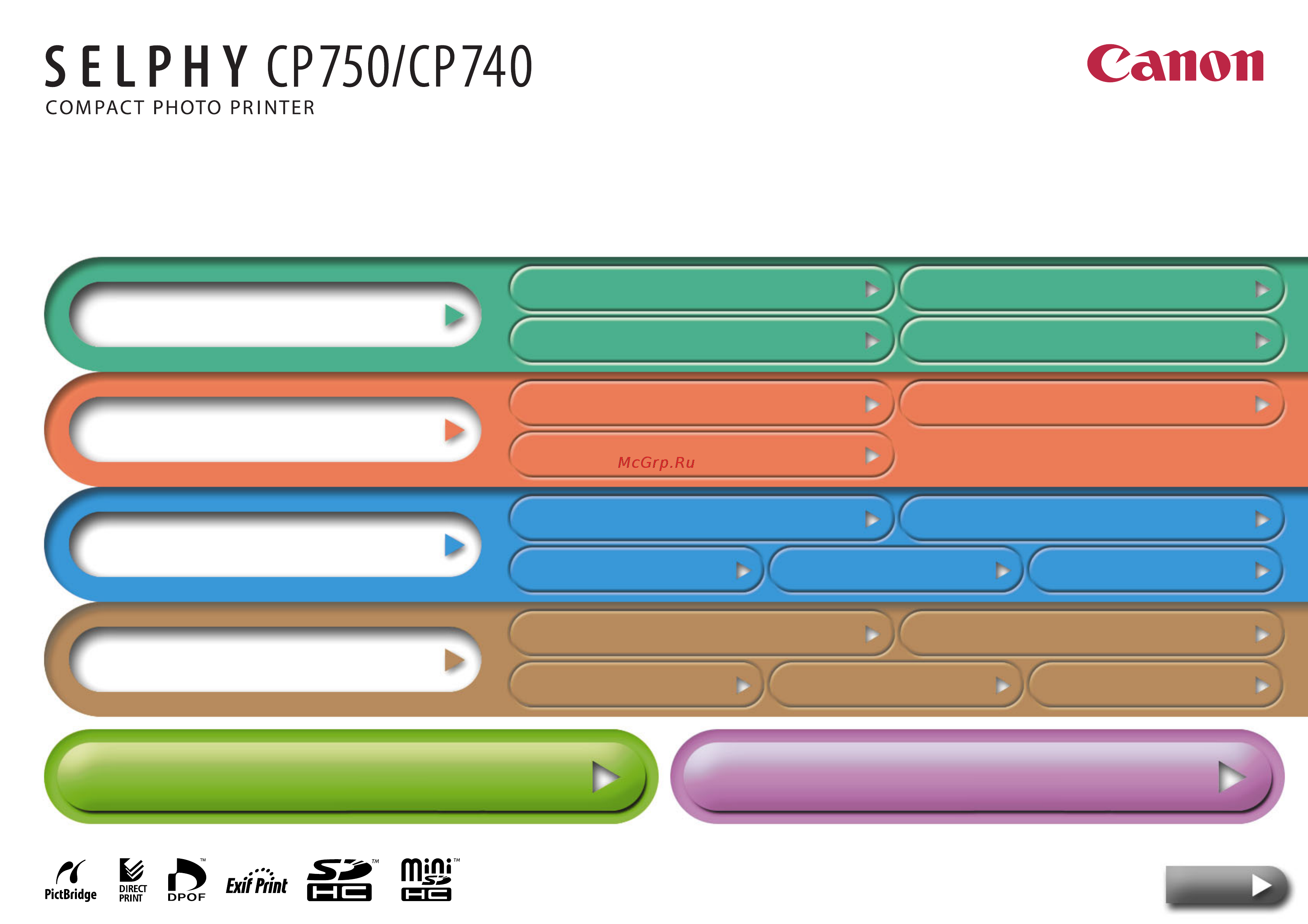 Canon Selphy CP-740 Инструкция по эксплуатации онлайн