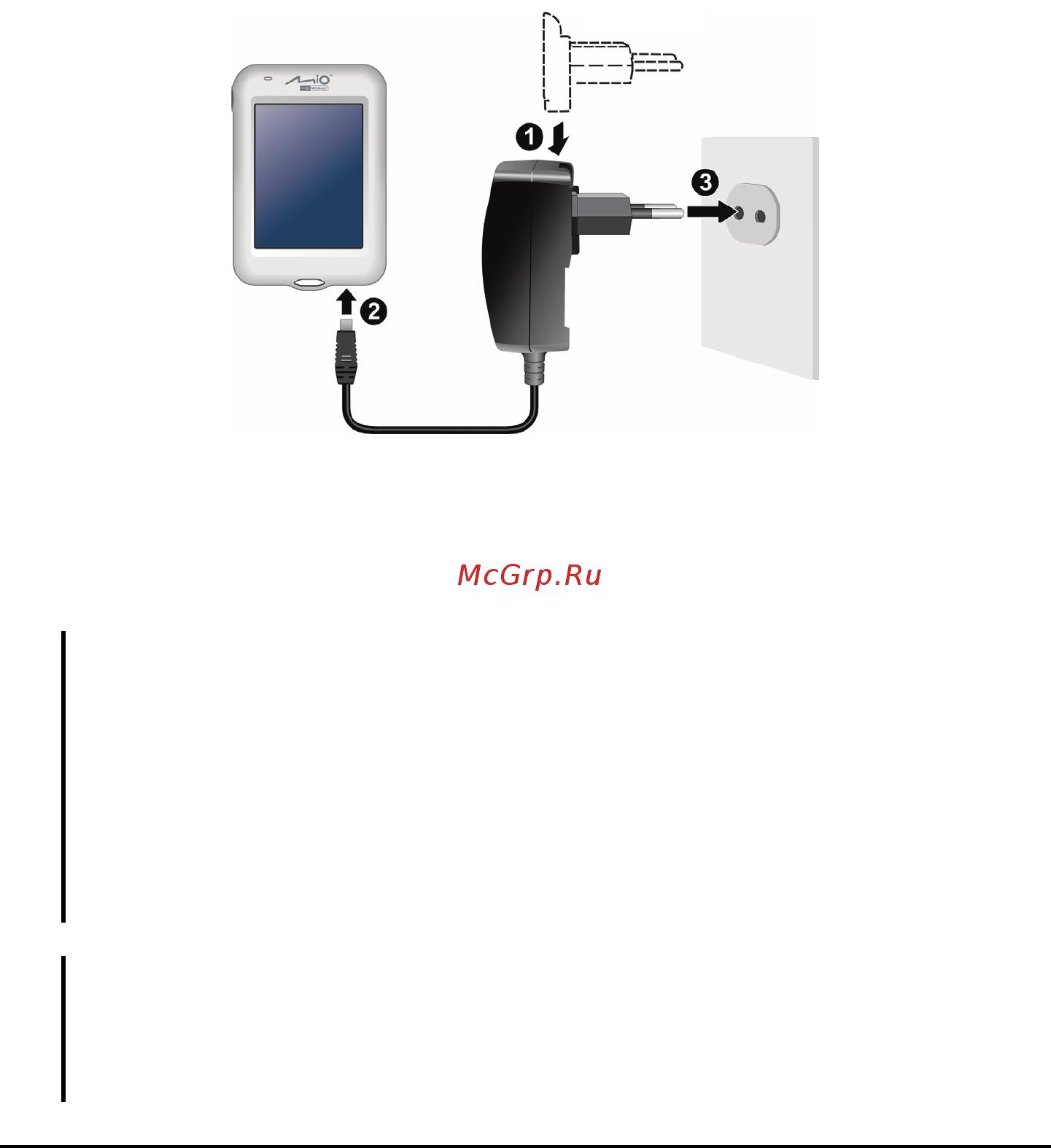 Mio H610 Black Del [15/120] Соединение к ac питанию и зарядка батареи