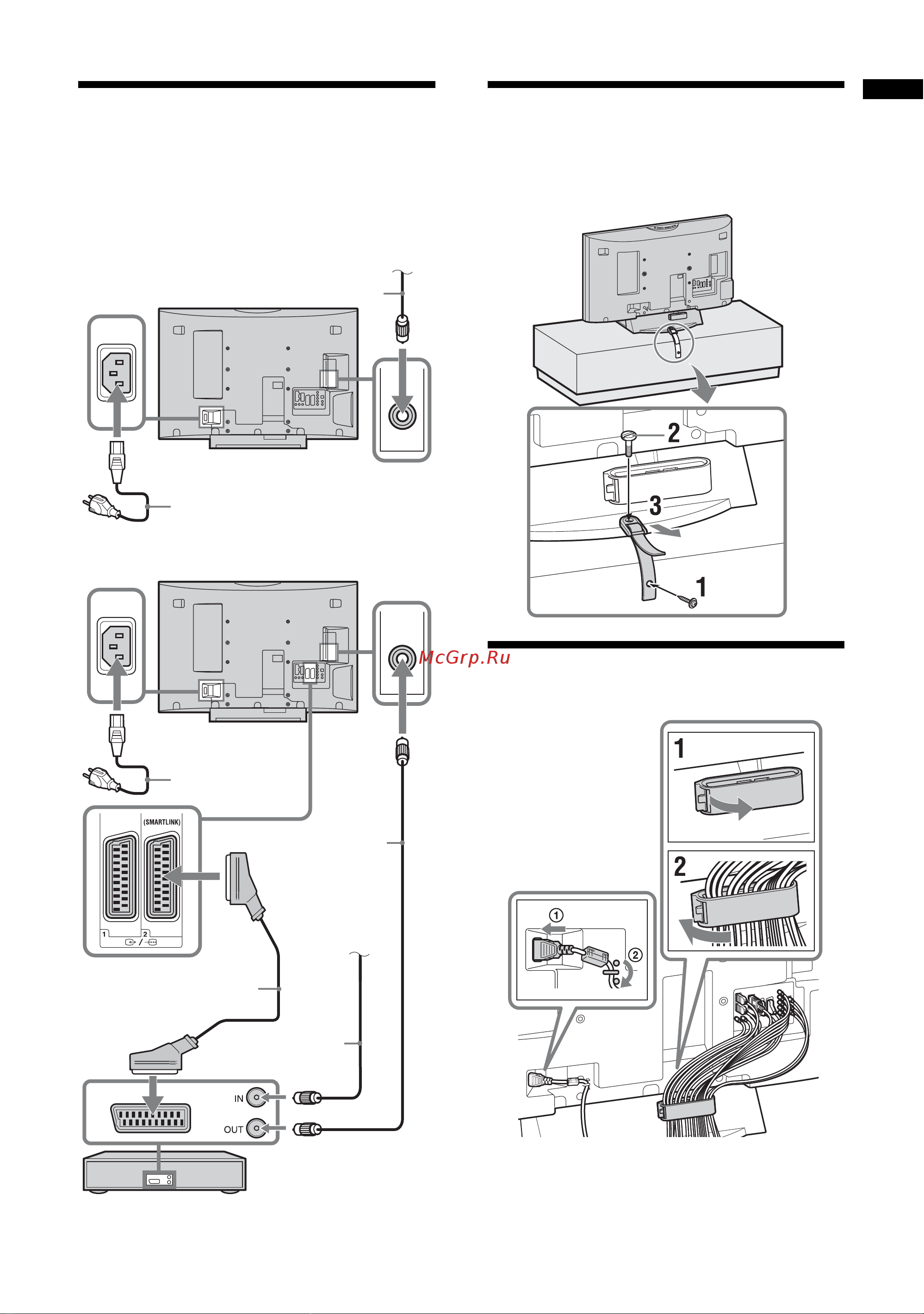 Sony KDL-46 V3000 [5/48] Подсоединение антенны кабеля видеомагнитофона