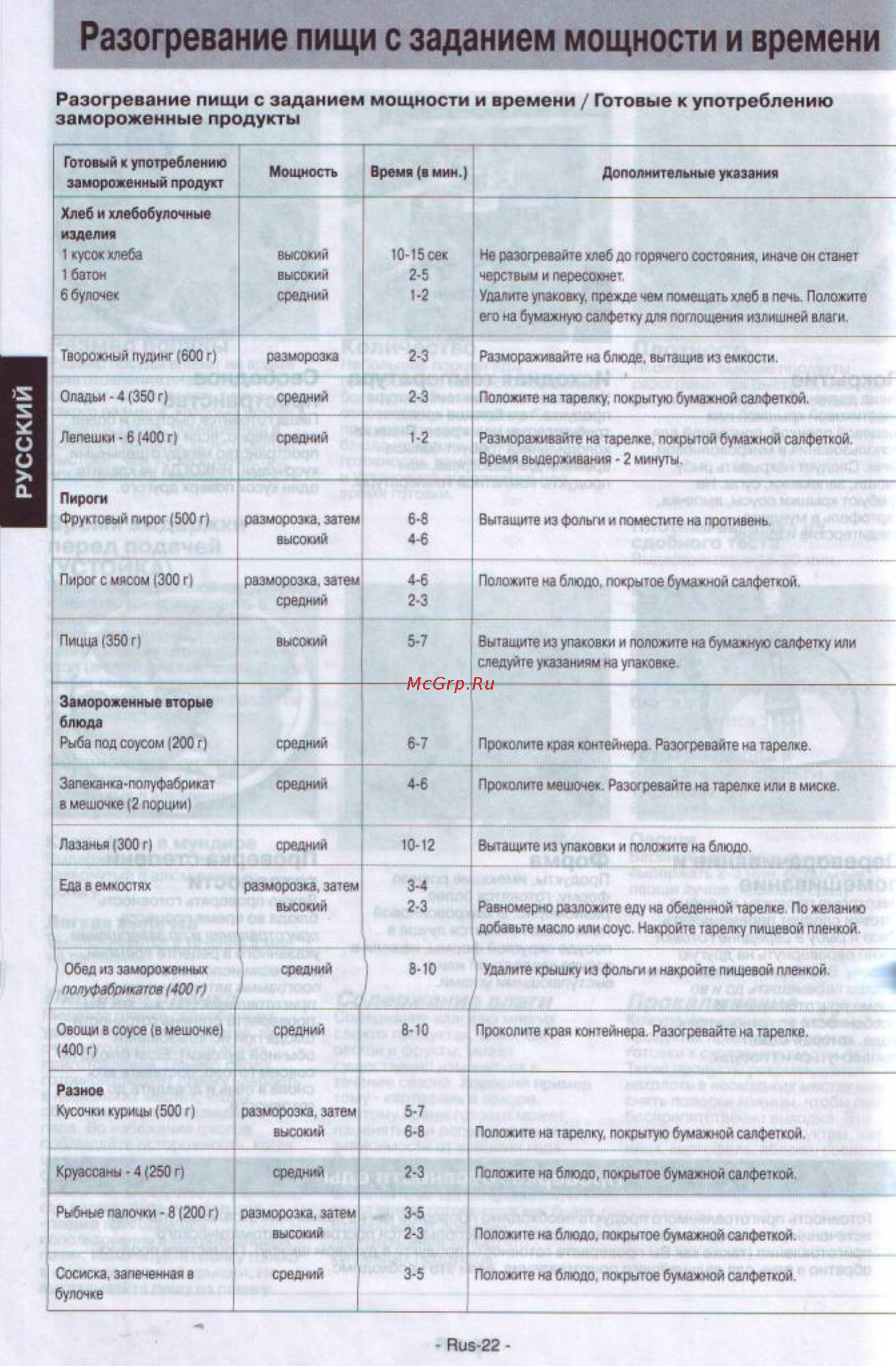 Panasonic NN-GT 347 WZPE [23/25] Разогревание пищи с заданием мощности и времени