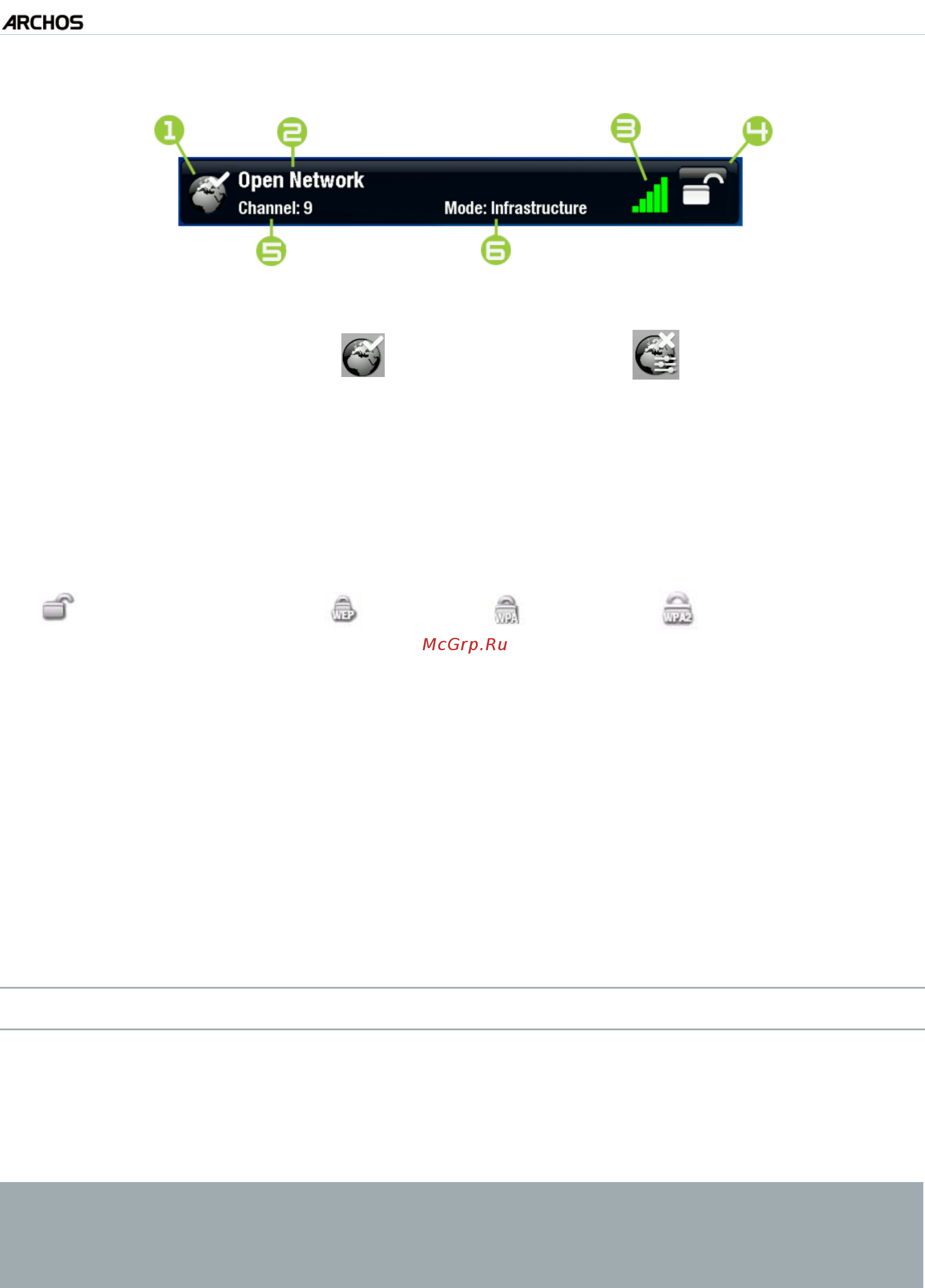 Archos 405 (2Gb) Sil [43/78] Wifi network configuration