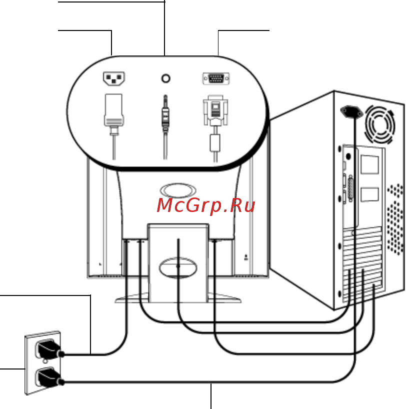 Viewsonic VA1912 W-4 [8/24] Краткое руководство по установке