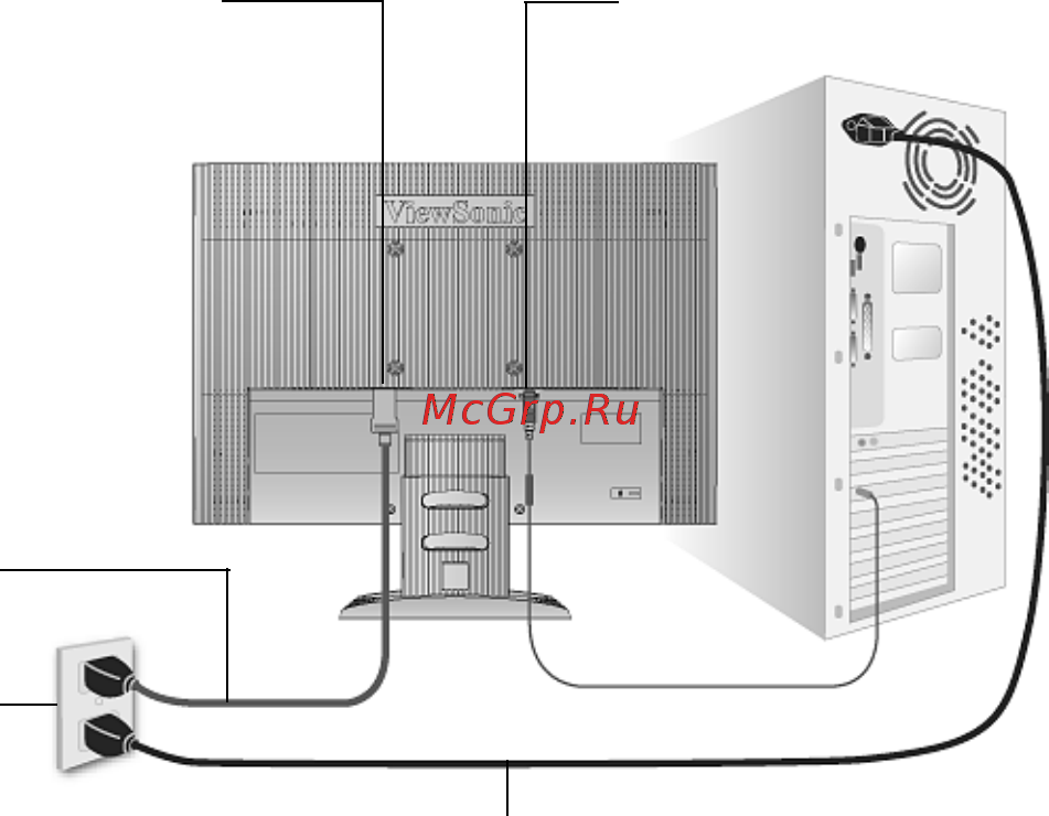 Viewsonic VA1916 W-2 [11/26] Краткое руководство по установке