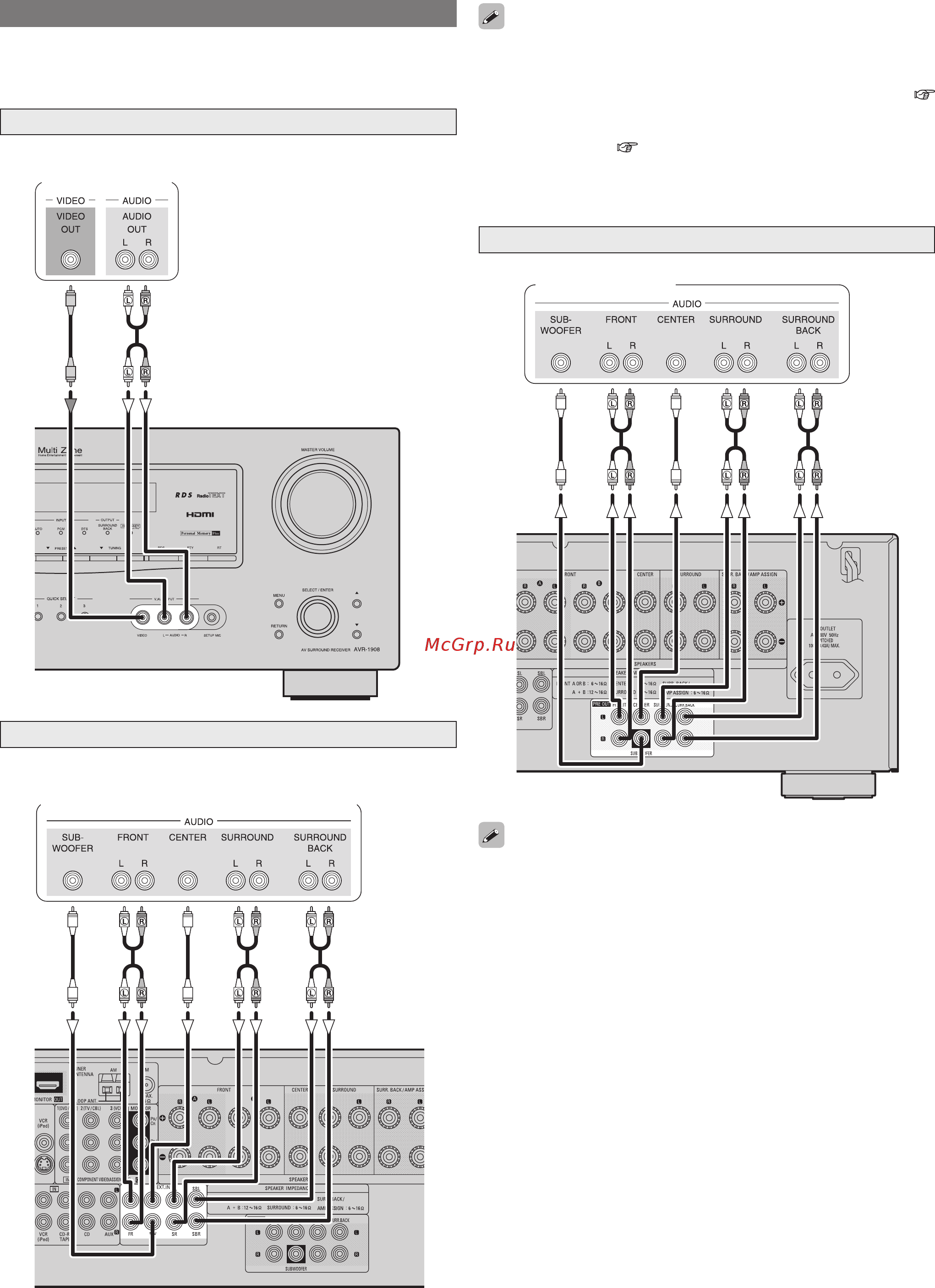 Denon AVR-1908 S [17/70] Подключение дополнительных устройств