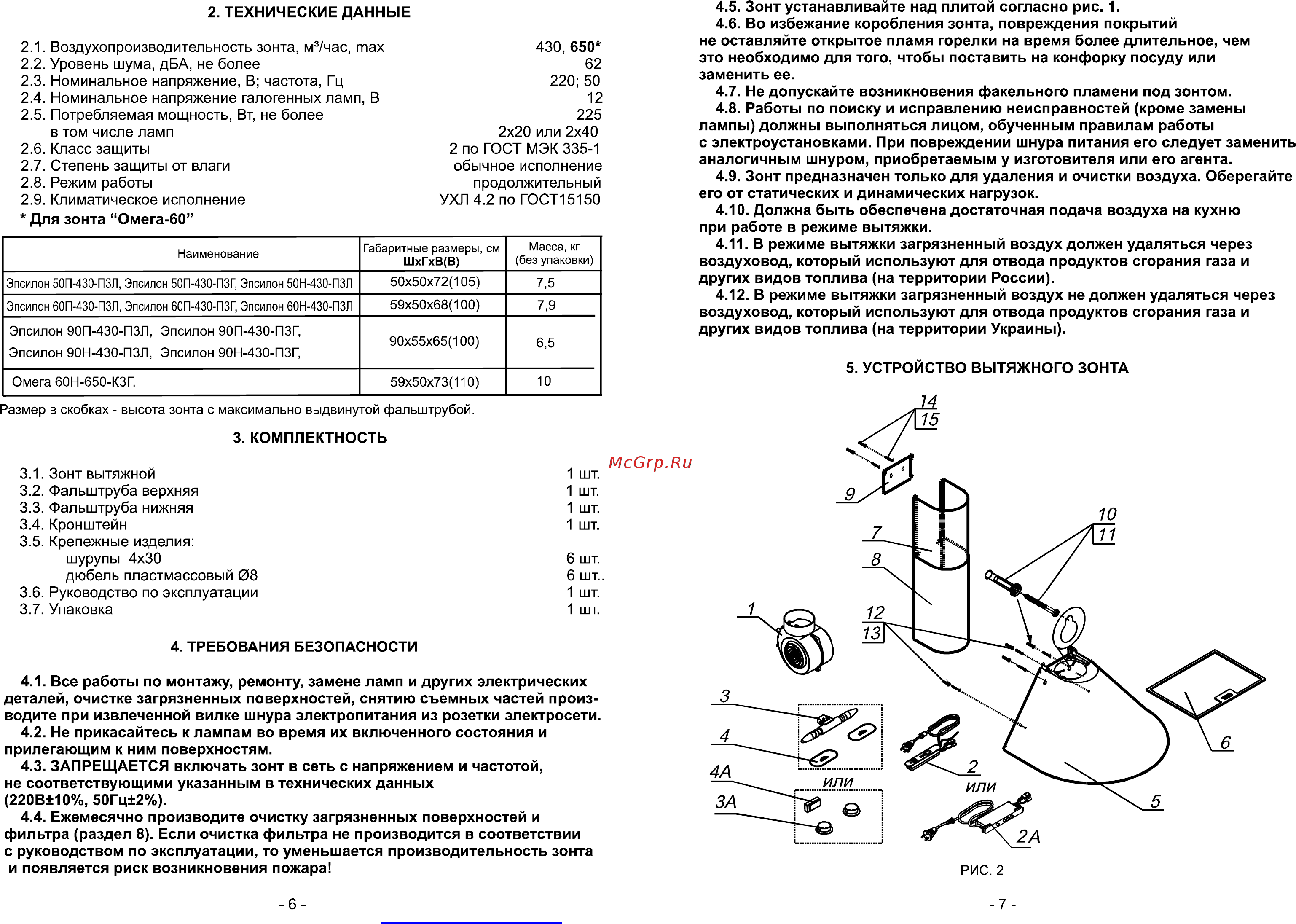 Elikor Epsilon 600 IX Инструкция по эксплуатации онлайн [6/6] 245355