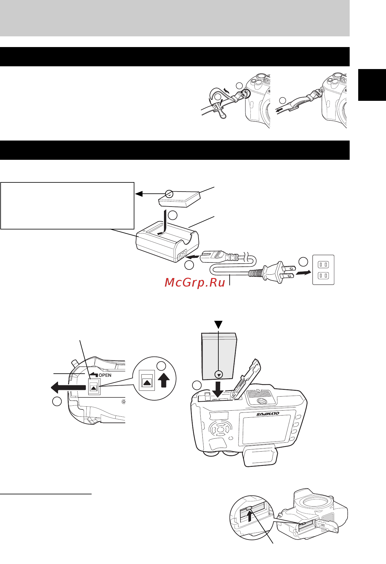 Olympus E410 Kit Black [3/128] Крышку батарейного отсека следует закрывать до щелчка