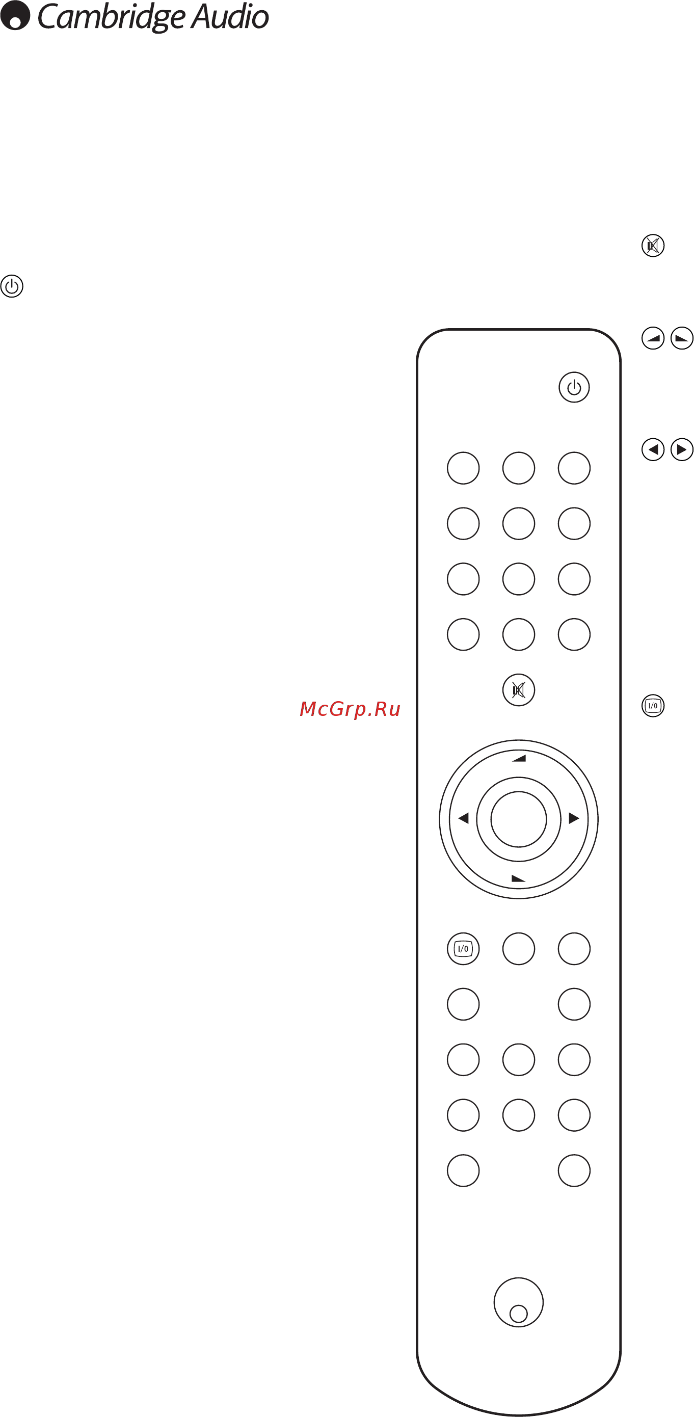 Cambridge Audio 640R S [8/30] Пульт дистанционного управления