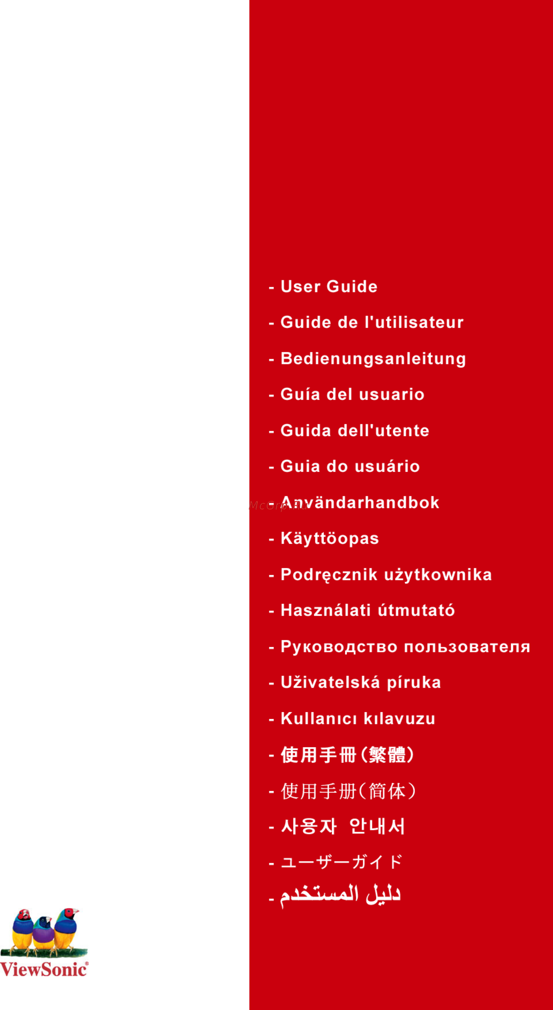Viewsonic VG1930WM-3 Инструкция по эксплуатации онлайн