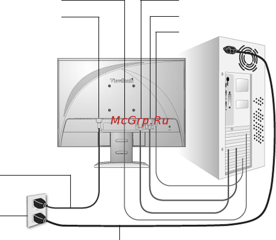 Viewsonic VX2255WMB-3EU [10/25] Краткое руководство по установке