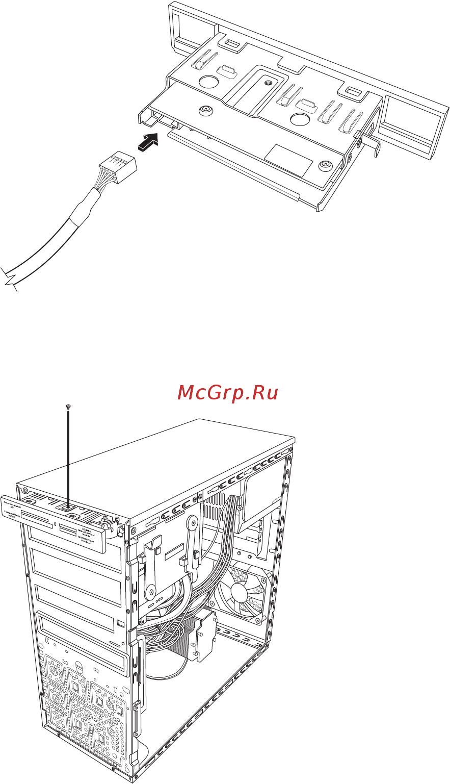 HP Pavilion a6330ru [22/360] Добавление или замена считывателя карт памяти