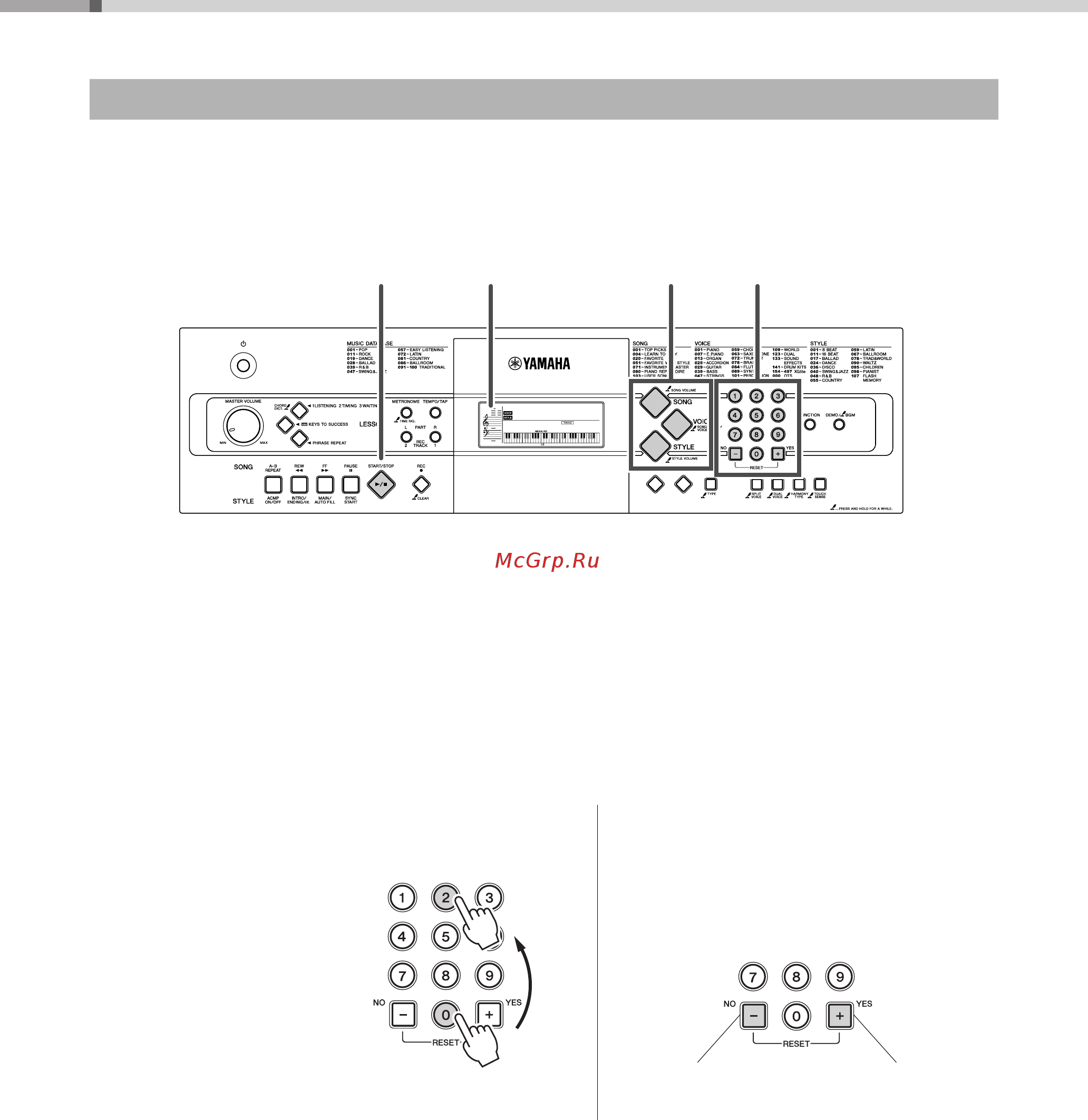 Yamaha PSR-E333 [12/80] Основные операции