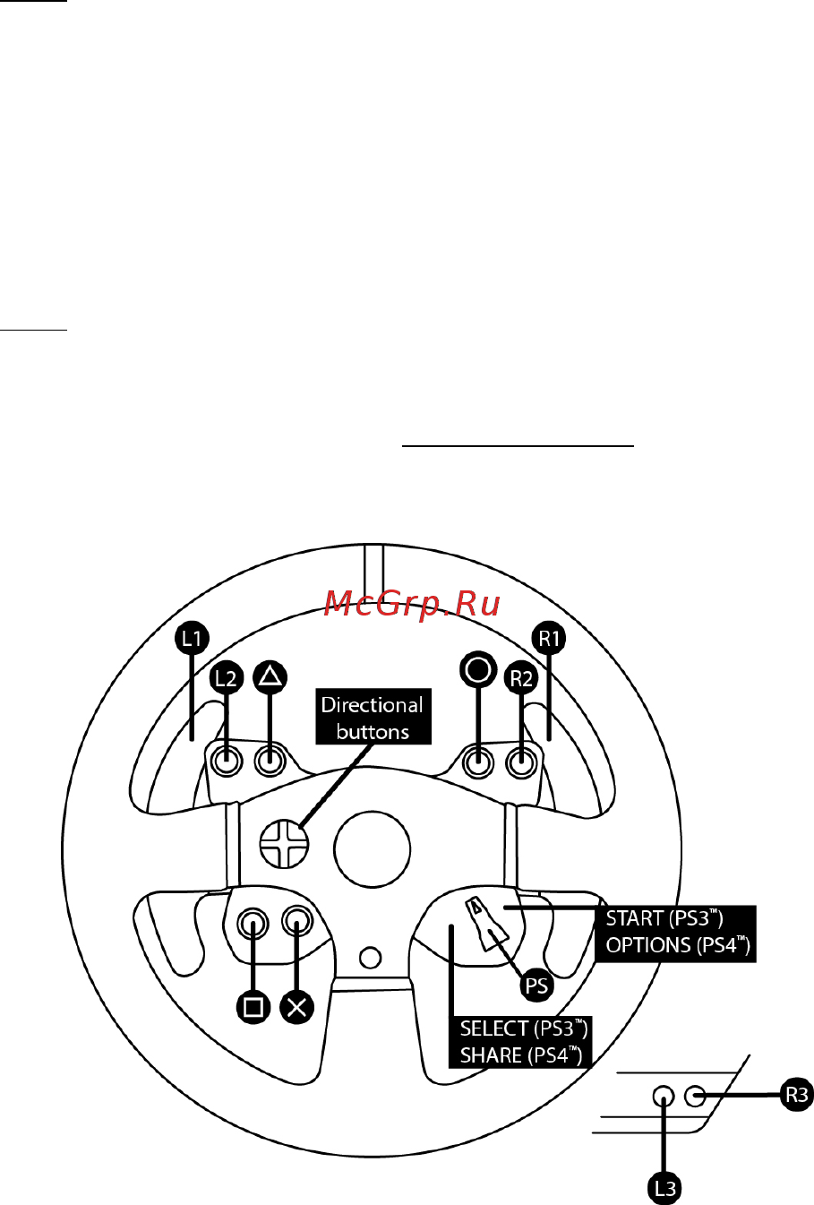 Thrustmaster Руль T300RS Ferrari GTE (TM 4160609) [10/18] Соотнесение функций для