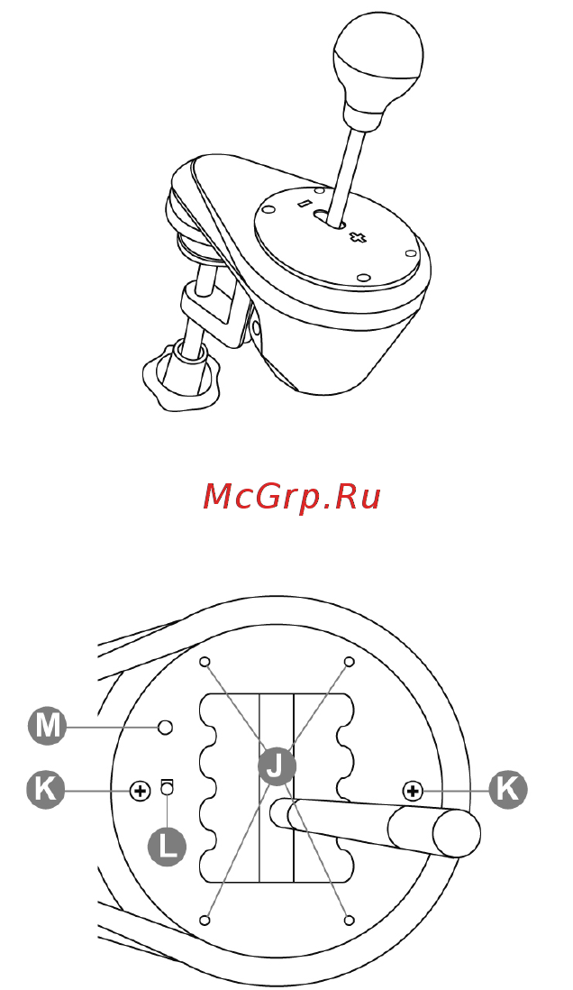 Thrustmaster TH8A Shifter Add-On (TM 4060059) [8/18] Примечания по верхней крышке внутренней конструкции