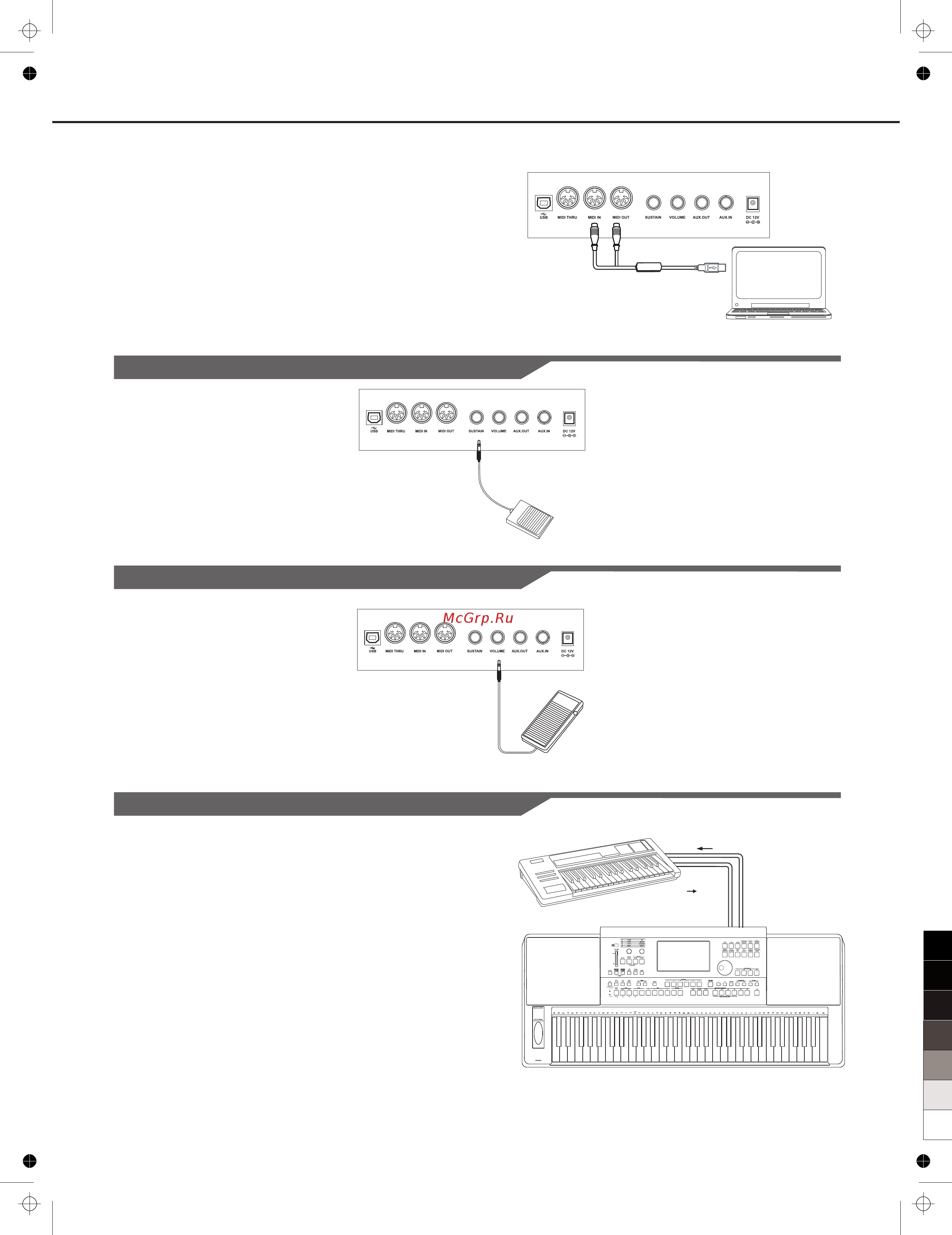 Medeli A1000 [9/32] Подключение дополнительных midi устройств