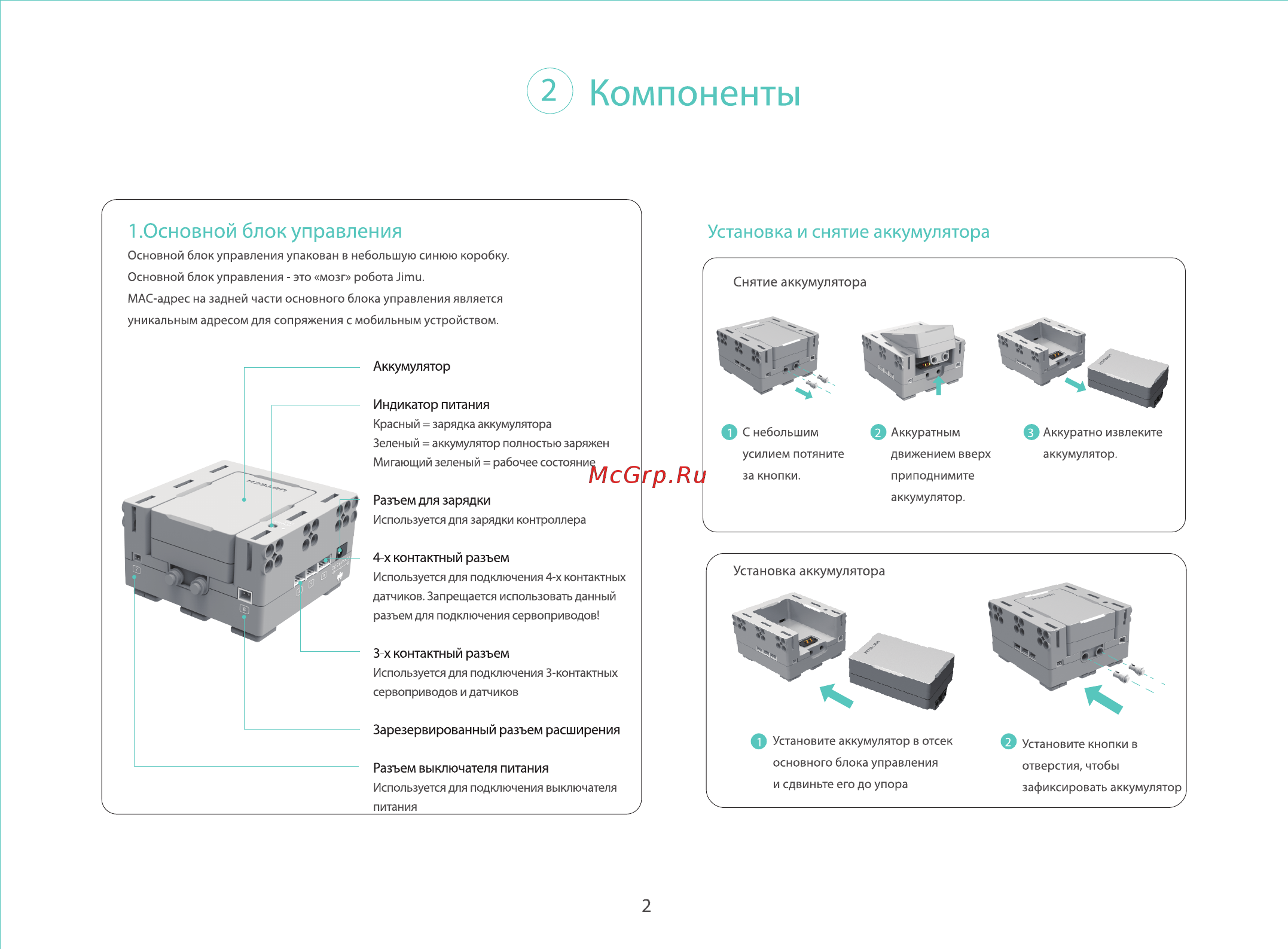 UBTech JR0603 [3/15] Компоненты