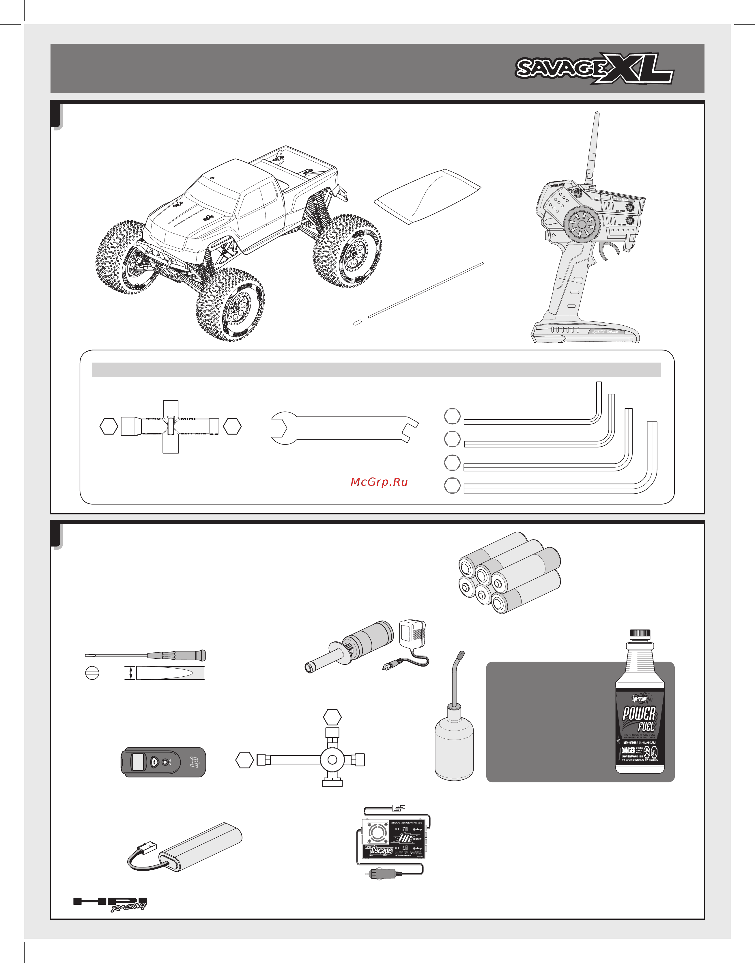 HPI Racing Монстр 1/8 Savage XL Бензиновый двигатель OS [4/59] Обзор