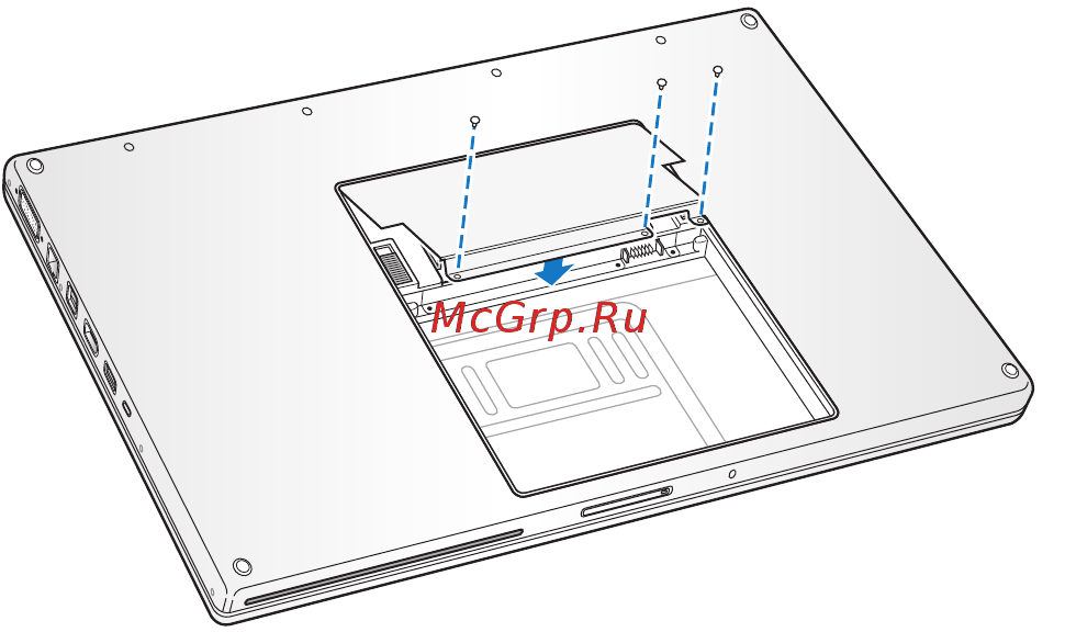 Apple MacBookPro 15\'\' MB134RS/A [41/78] Установите дополнительный модуль памяти во второй слот