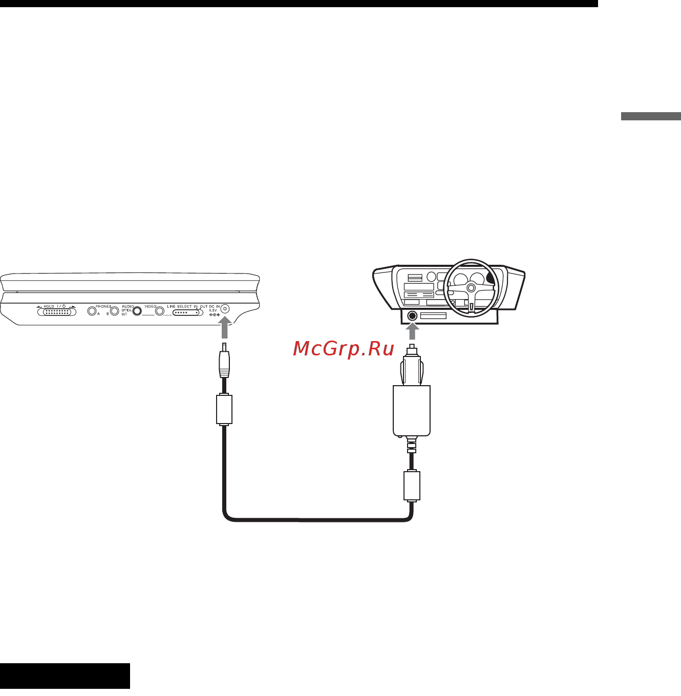 Sony DVP-FX 720 Pink [19/68] Работа с адаптером питания от автомобильного аккумулятора