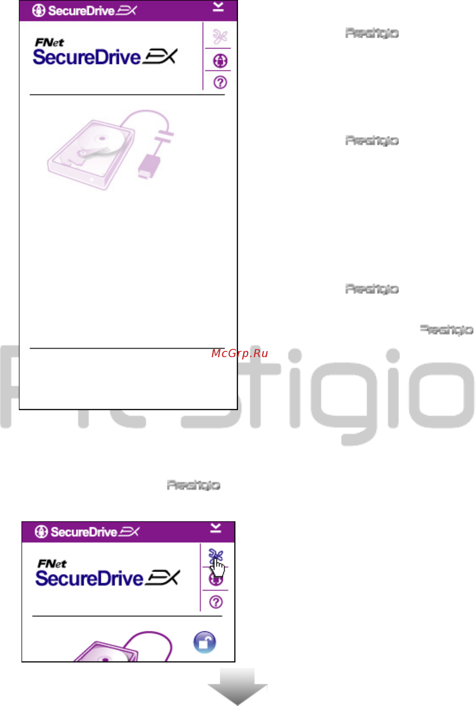 Prestigio Styl.100GB 1.8'' BR [20/38] Параметры настройки