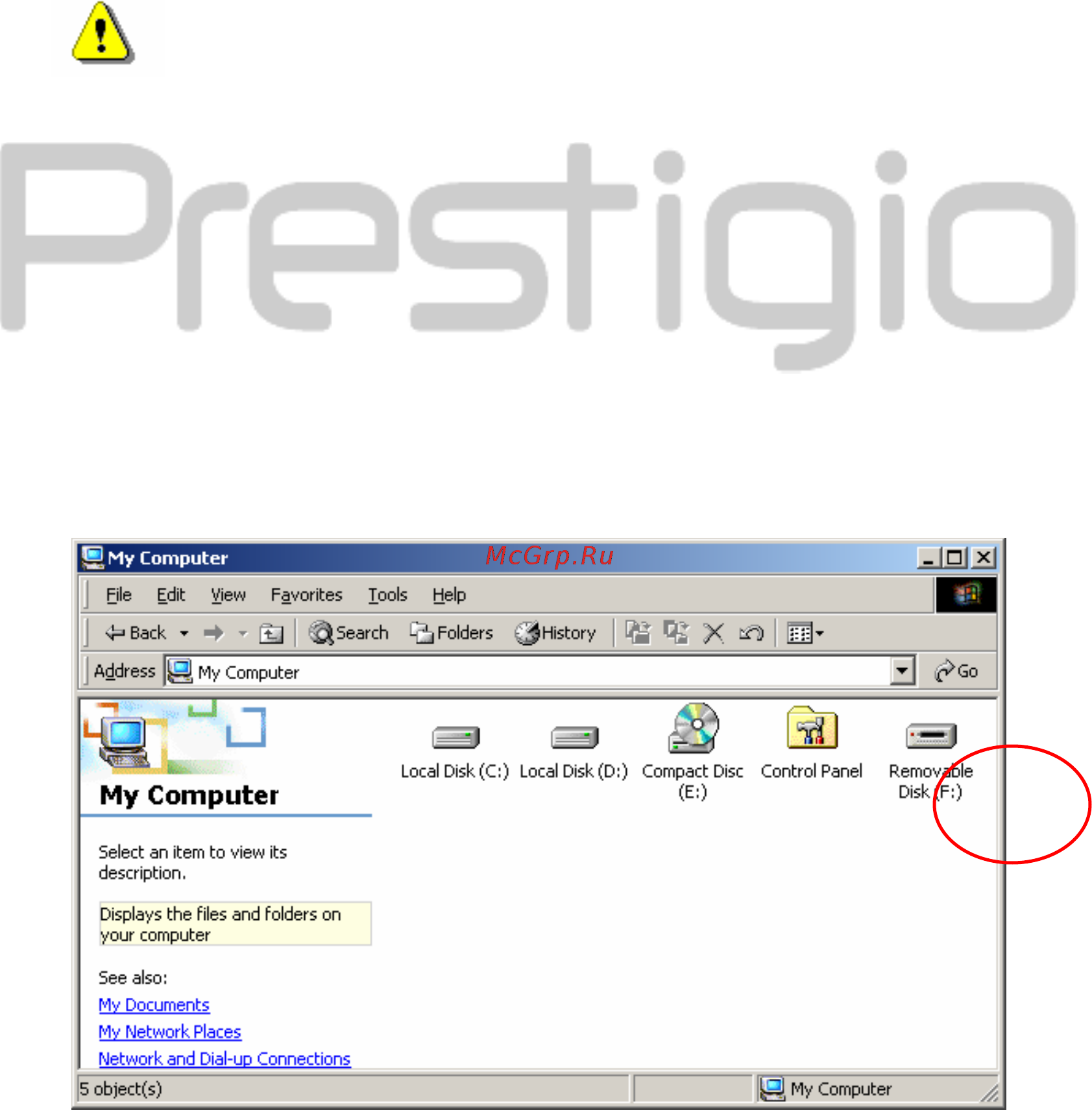 Prestigio Styl.100GB 1.8'' BR [6/38] Рекомендации по использованию