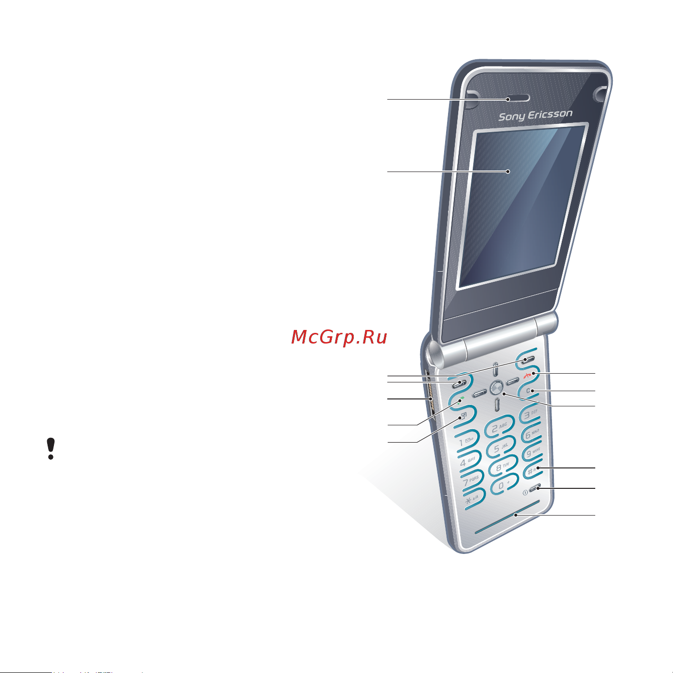SonyEricsson Z770i black [11/105] Основные элементы телефона