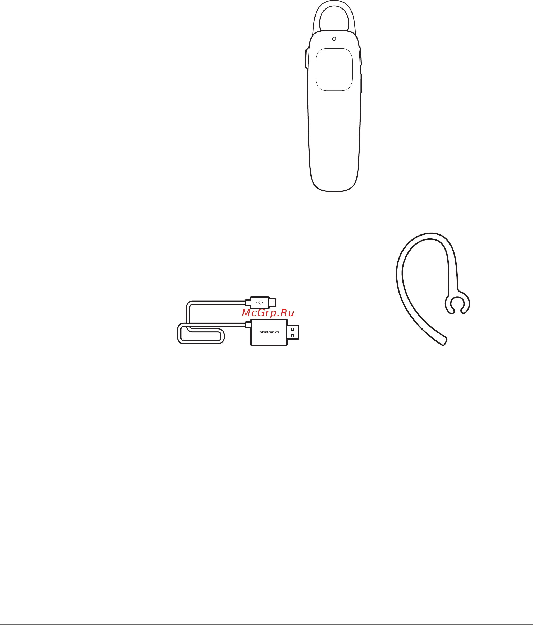 Plantronics M90 Black (201152-05) [4/14] Комплект поставки