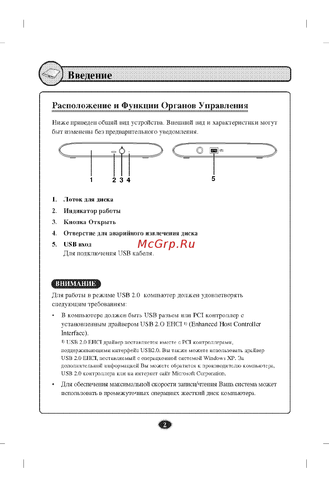 LG GP60NS60 Silver [5/12] Расположение и функции органов управления