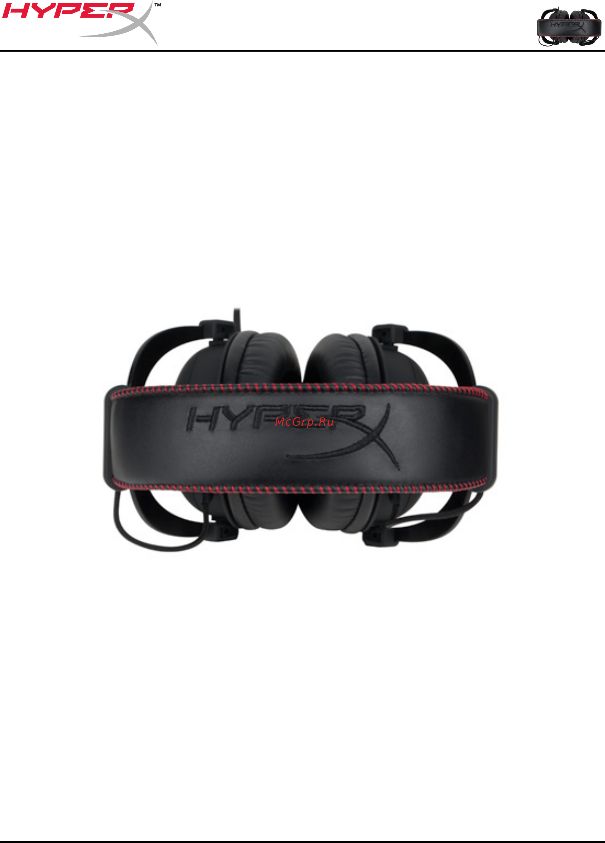 Kingston HyperX Cloud Black (KHX-H3CL/WR) [2/13] Гарнитура hyperx cloud