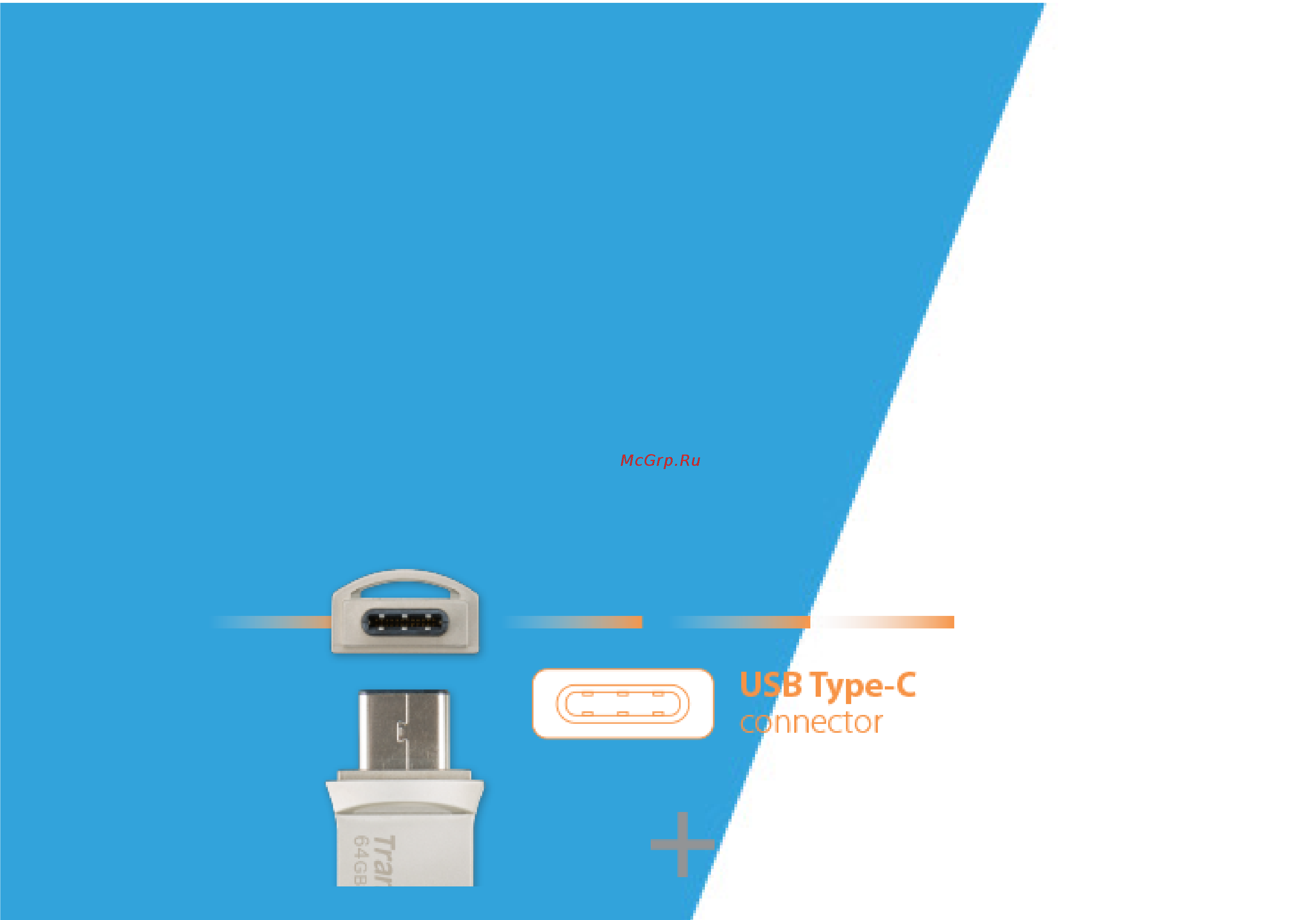 Transcend 64GB JetFlash 890 (TS64GJF890S) [2/4] Удобен в использовании благодаря разъемам usb двух типов