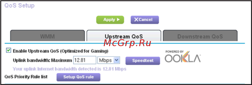Netgear Nighthawk R7000-100PES [15/22] Назначение приоритета для интернет игр