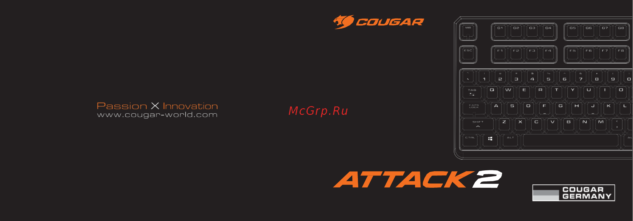 Cougar Attack 2 Cherry MX Blue Инструкция по эксплуатации онлайн [2/2] 249653