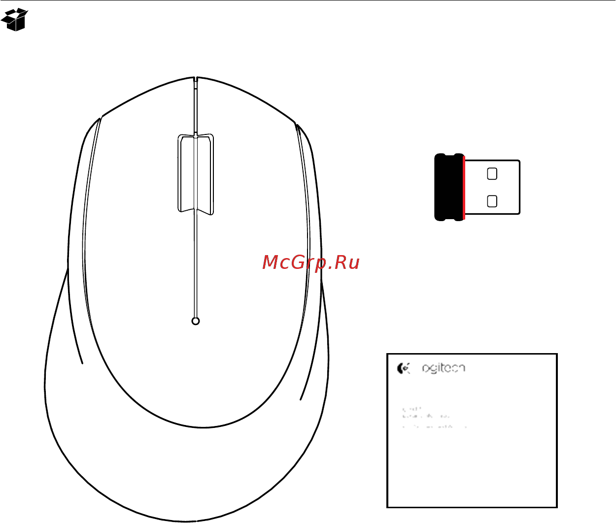 Logitech M280 Black (910-004287) [2/9] Комплект поставки