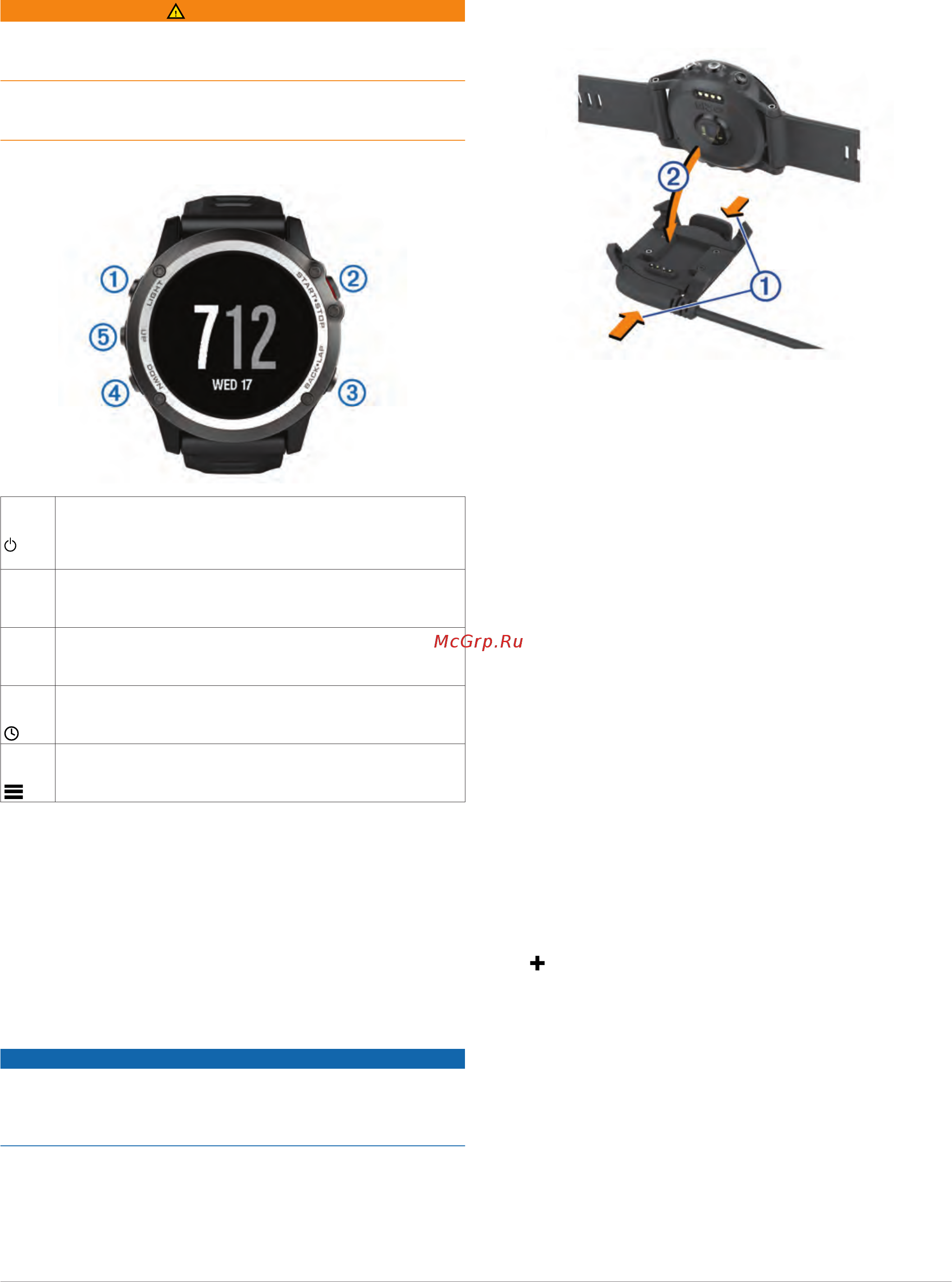 Garmin Fenix 3 Sapphire Gold White Band (010-01338-51) [5/40] Кнопки