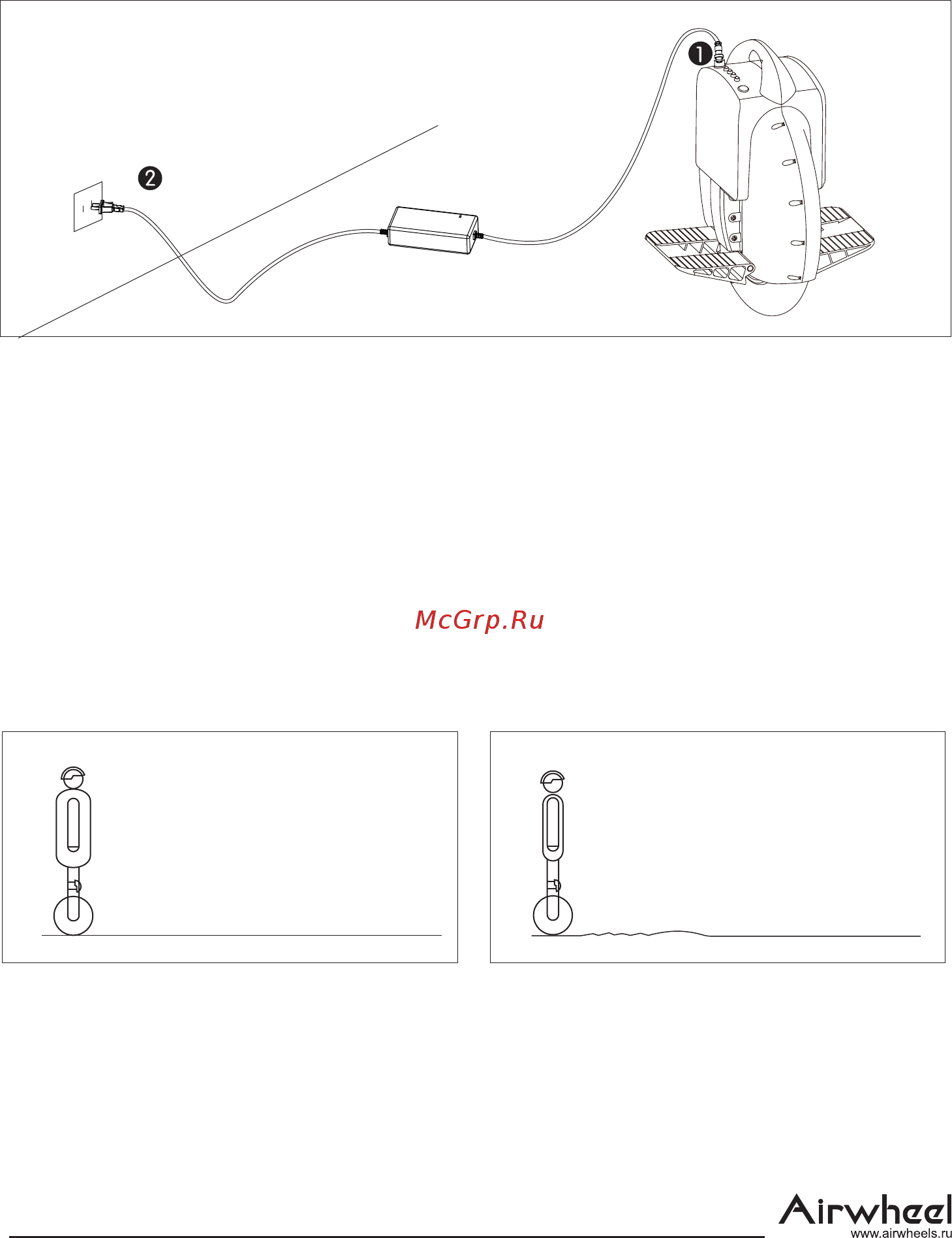 Airwheel Q5 260 WH White/Blue (AW Q5-260WH-WHITE-BLUE) [19/22] Примечание по зарядке устройства