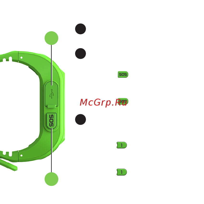 Кнопка Жизни К911 Green [12/31] Usb порт для зарядки устроства