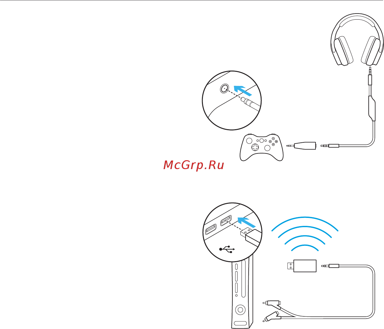 Logitech G933 Artemis Spectrum Snow (981-000621) [15/23] Подключение к xbox 360