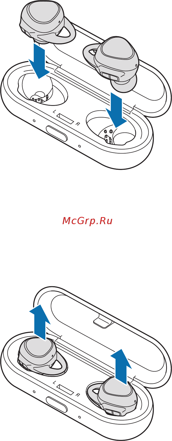 Samsung IconX SM-R150 Blue [16/48] Использование ушных держателей