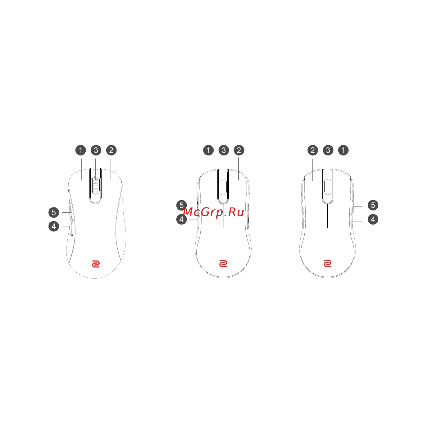 Zowie EC2-B Gaming Black (9H.N0VBB.A2E) [2/5] Top view