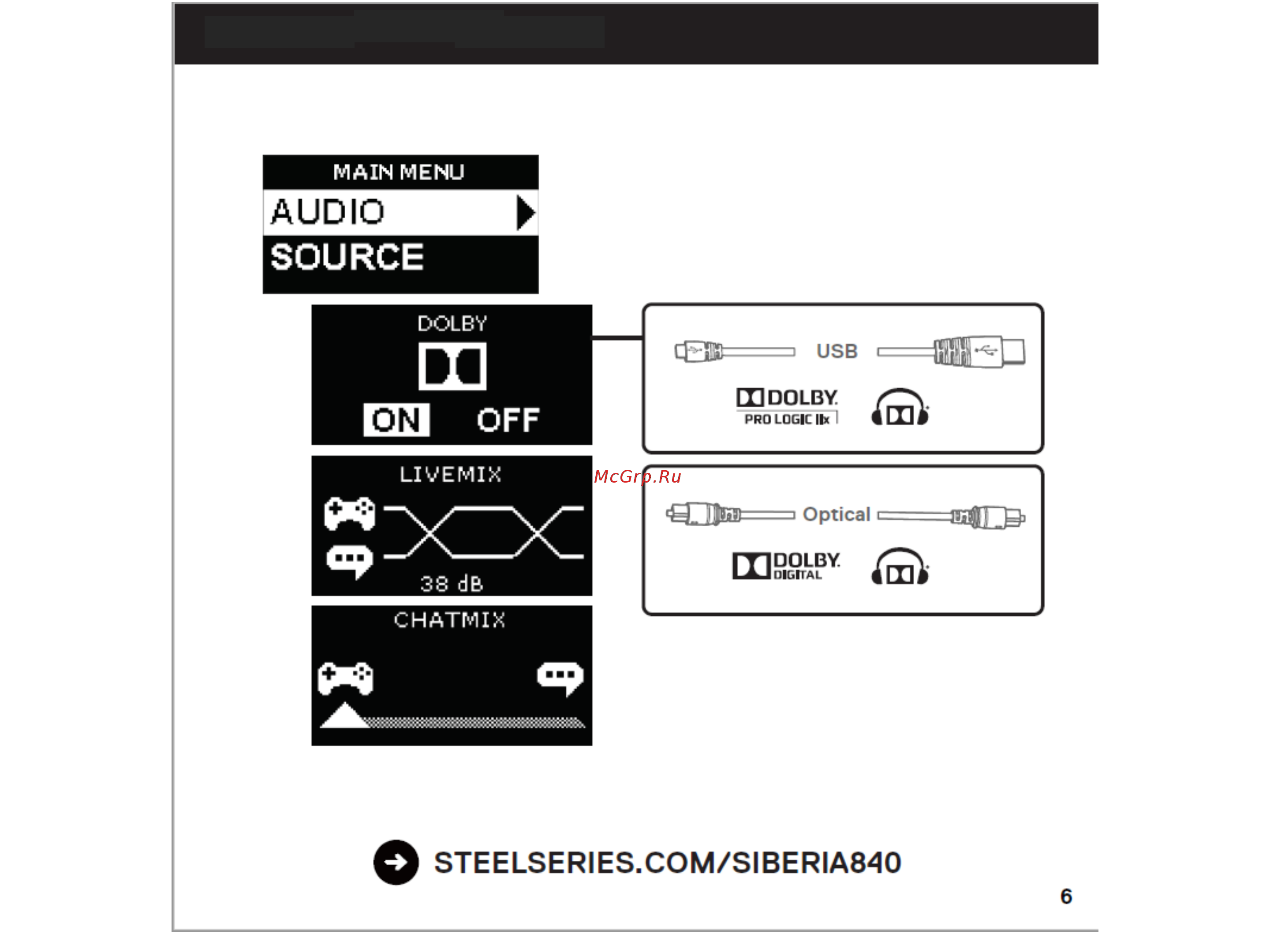 Steelseries Siberia 840 Black BT (61302) [7/18] Audio source