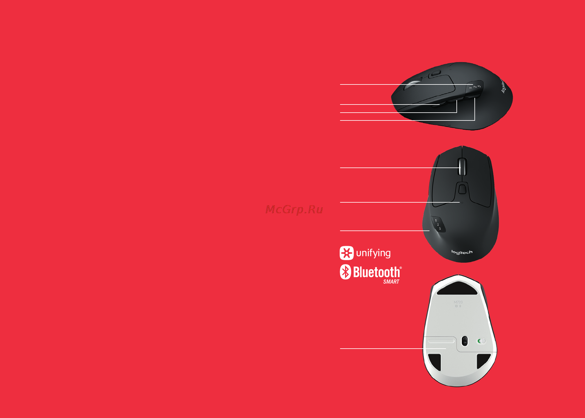 Logitech M720 Triathlon 910-004791 [2/7] M720 triathlon mouse