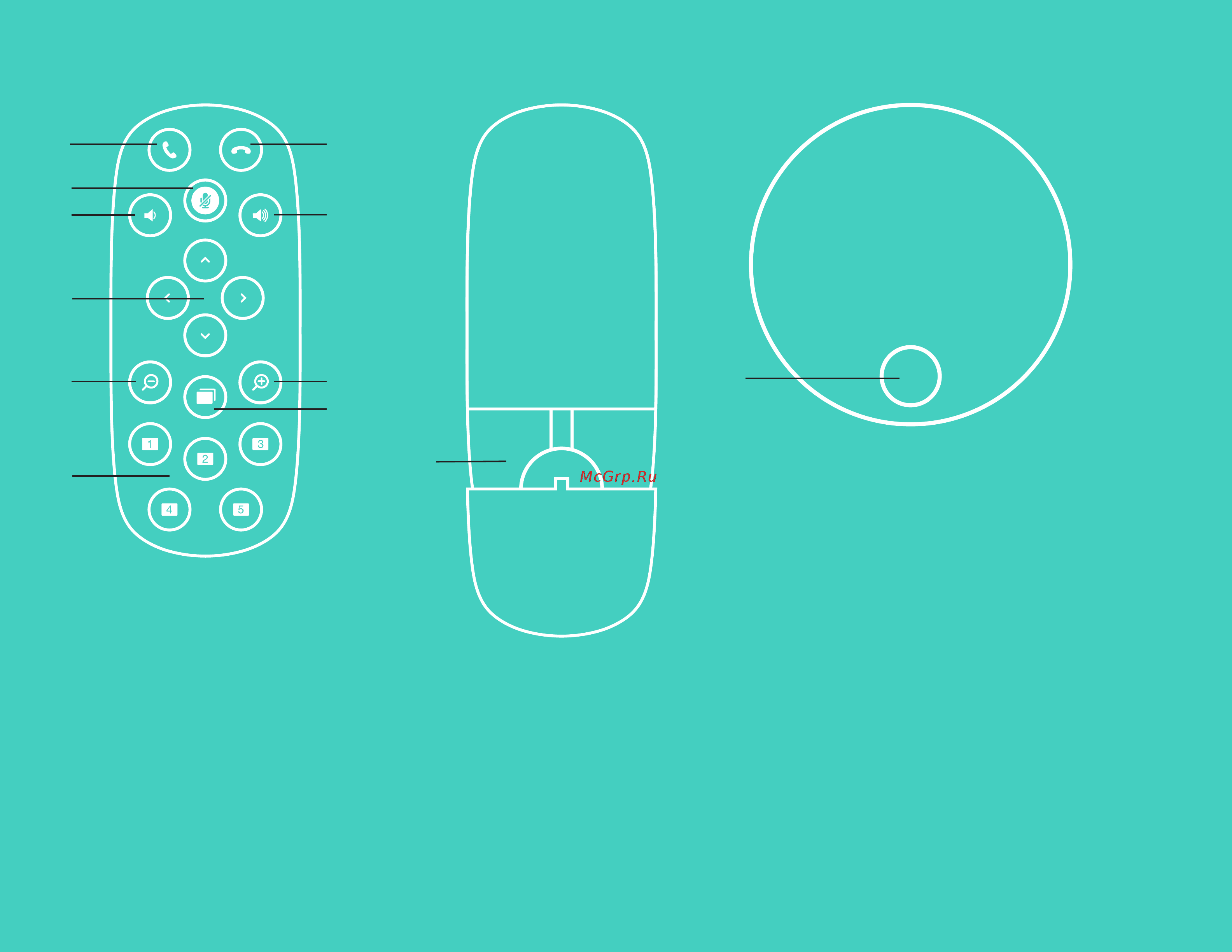 Logitech Mobile Speakerphone P710E (980-000742) [8/11] Пульт ду и выносные микрофоны