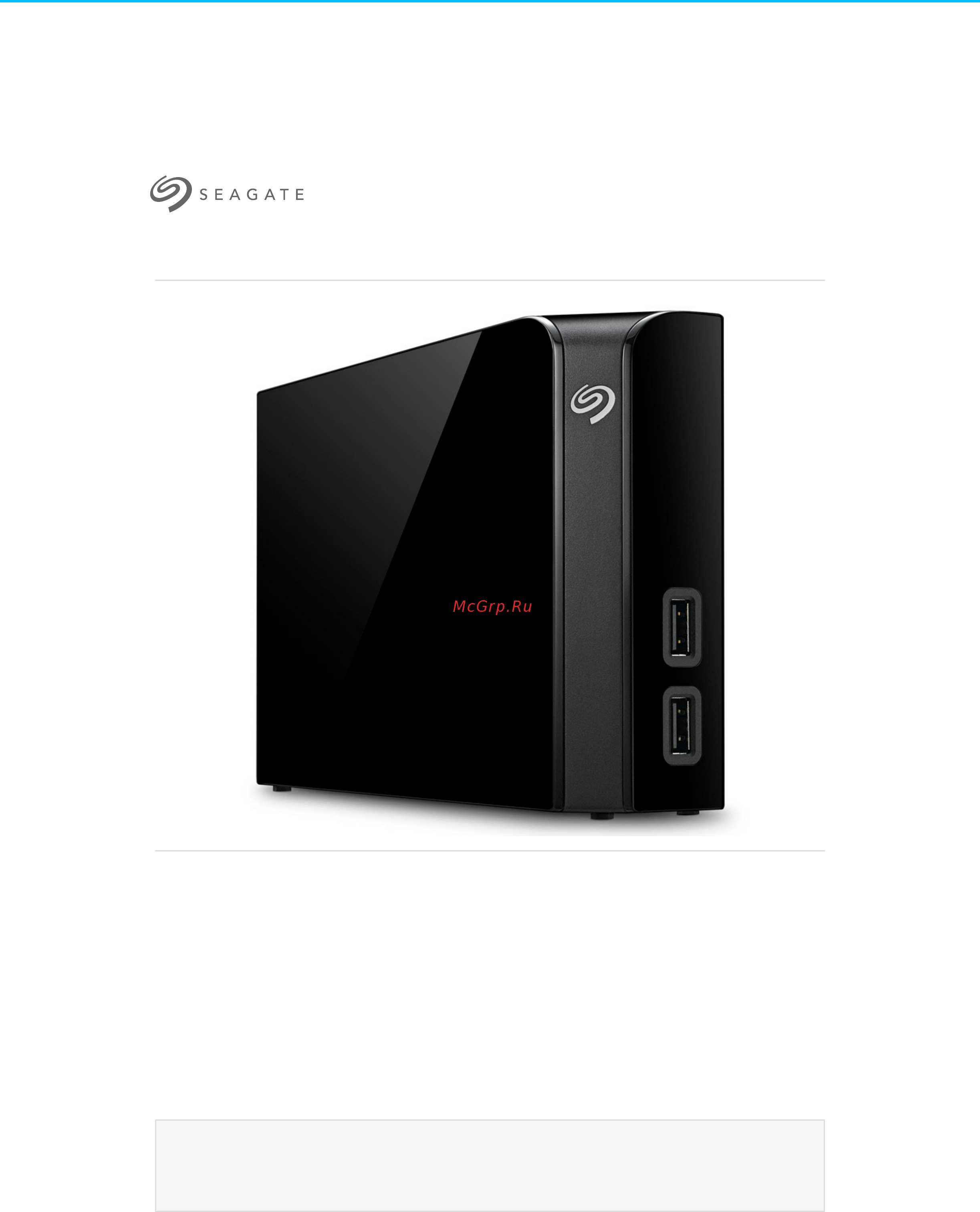 Seagate Backup Plus Hub 8Tb Black (STEL8000200) Инструкция по эксплуатации онлайн