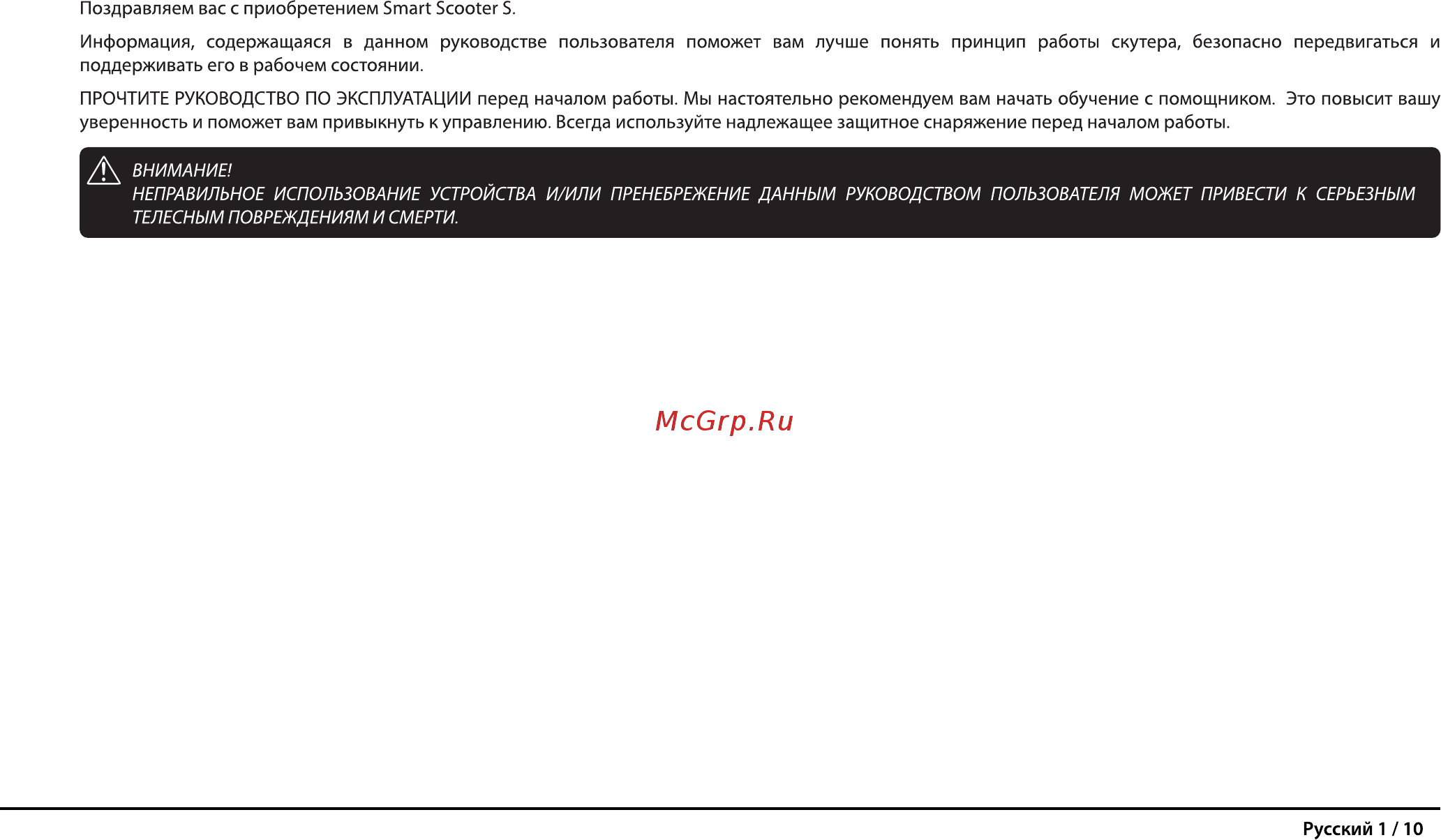 Iconbit Smart Scooter S (SD-0019K) [2/11] Русский 1 10